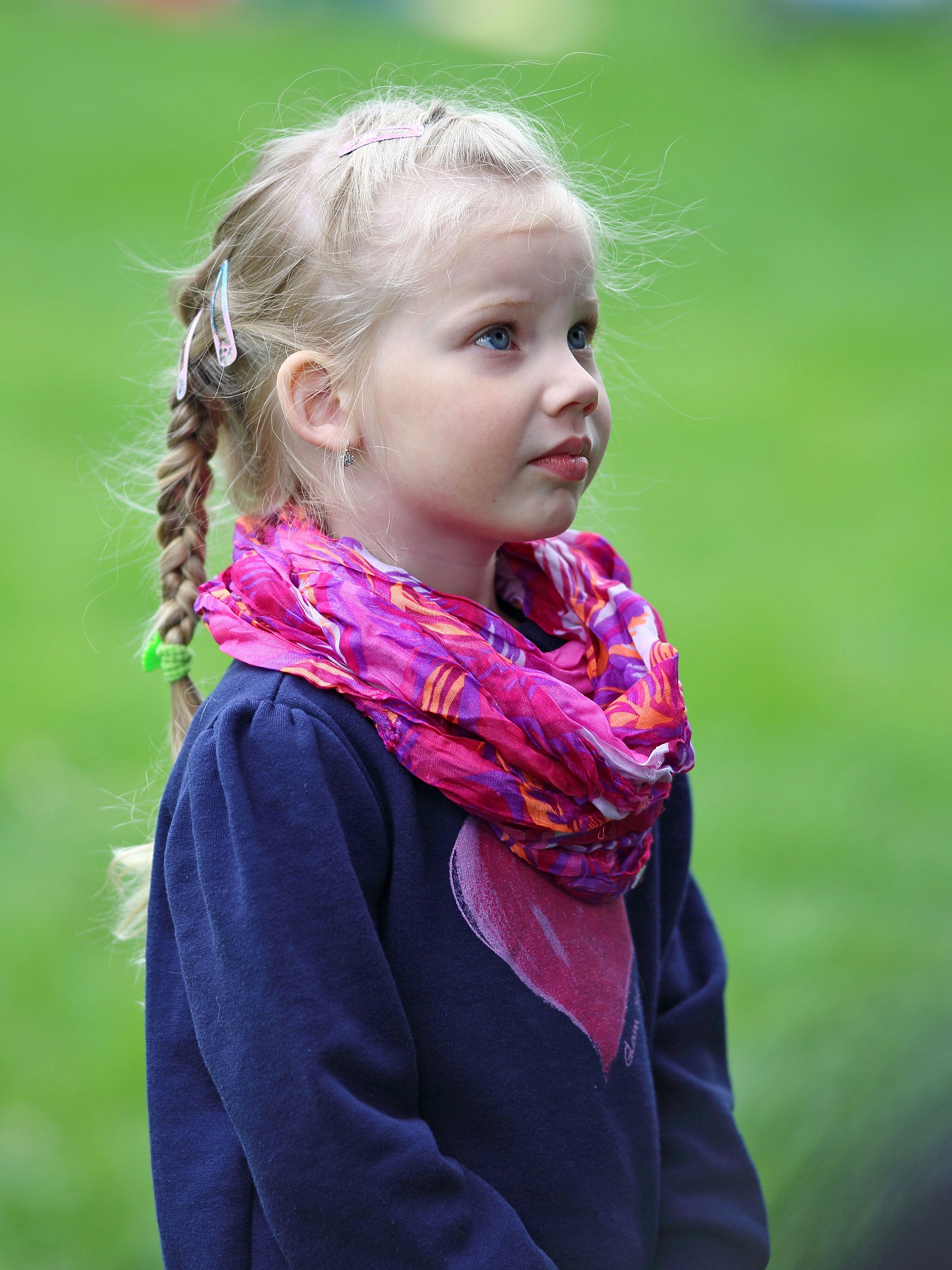 The girl with a scarf
