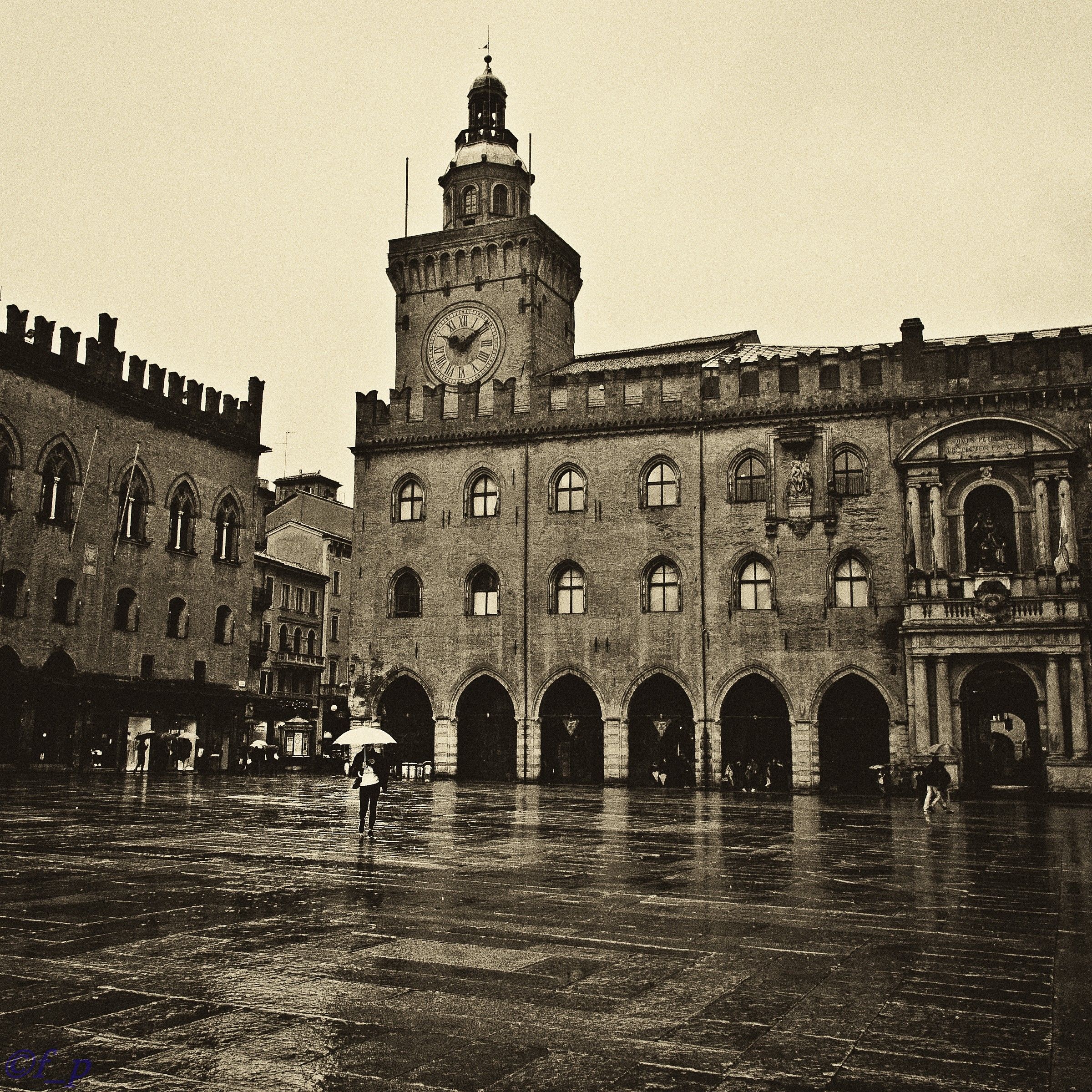 Bologna with the rain