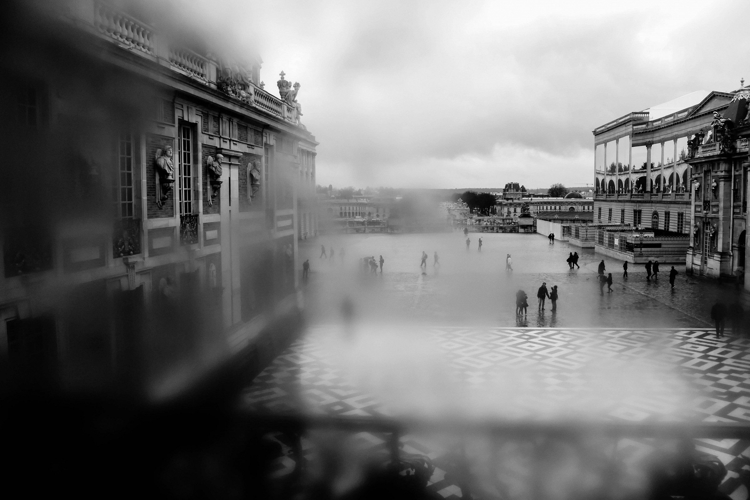 from a balcony of the palace ...