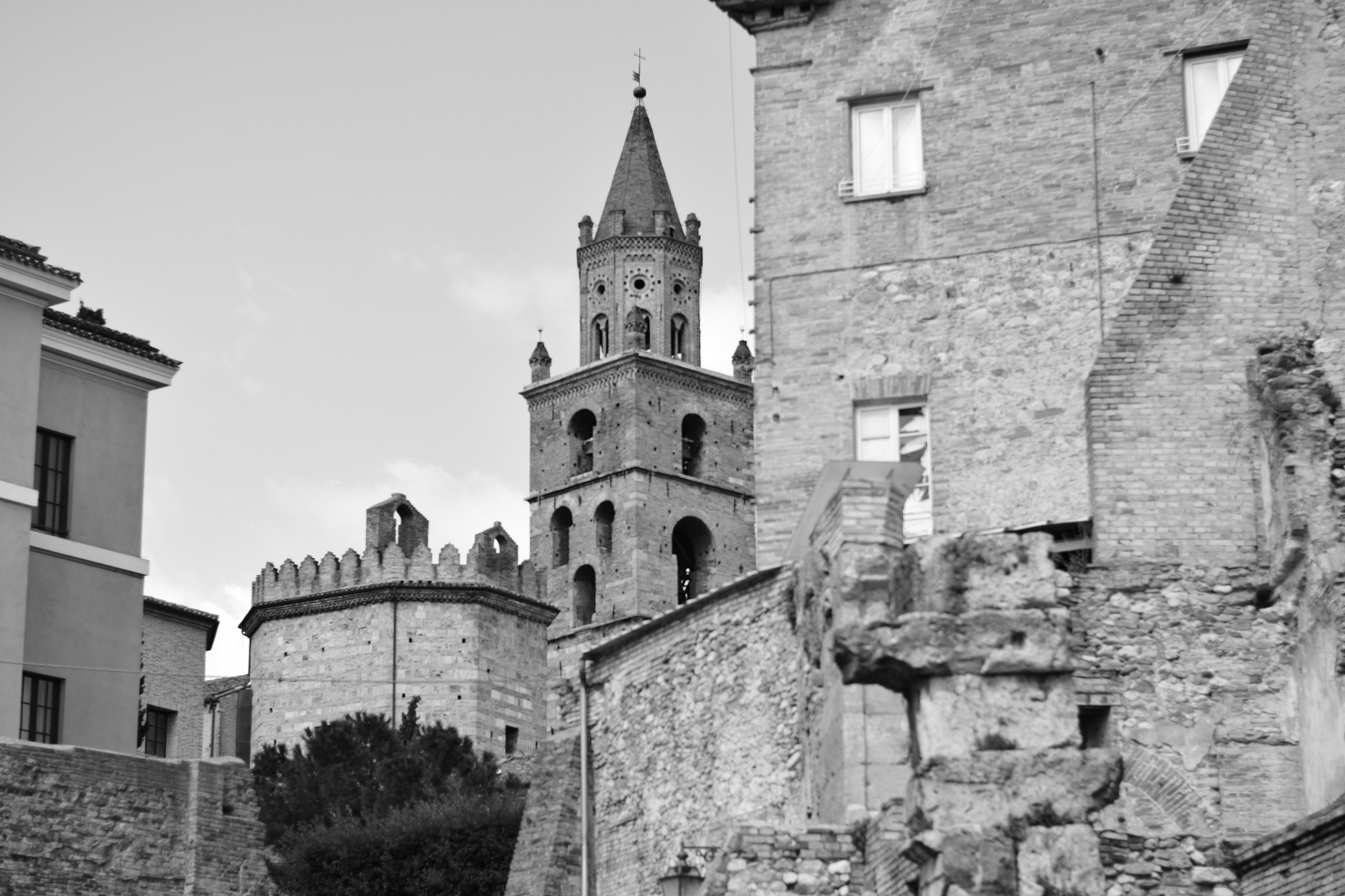 Bell tower of the cathedral in Teramo