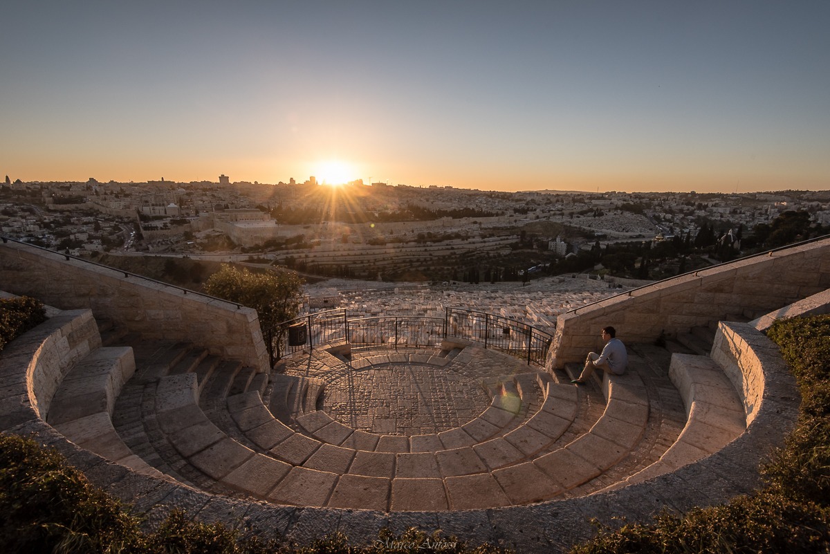 Sunset at the Mount of Olives.