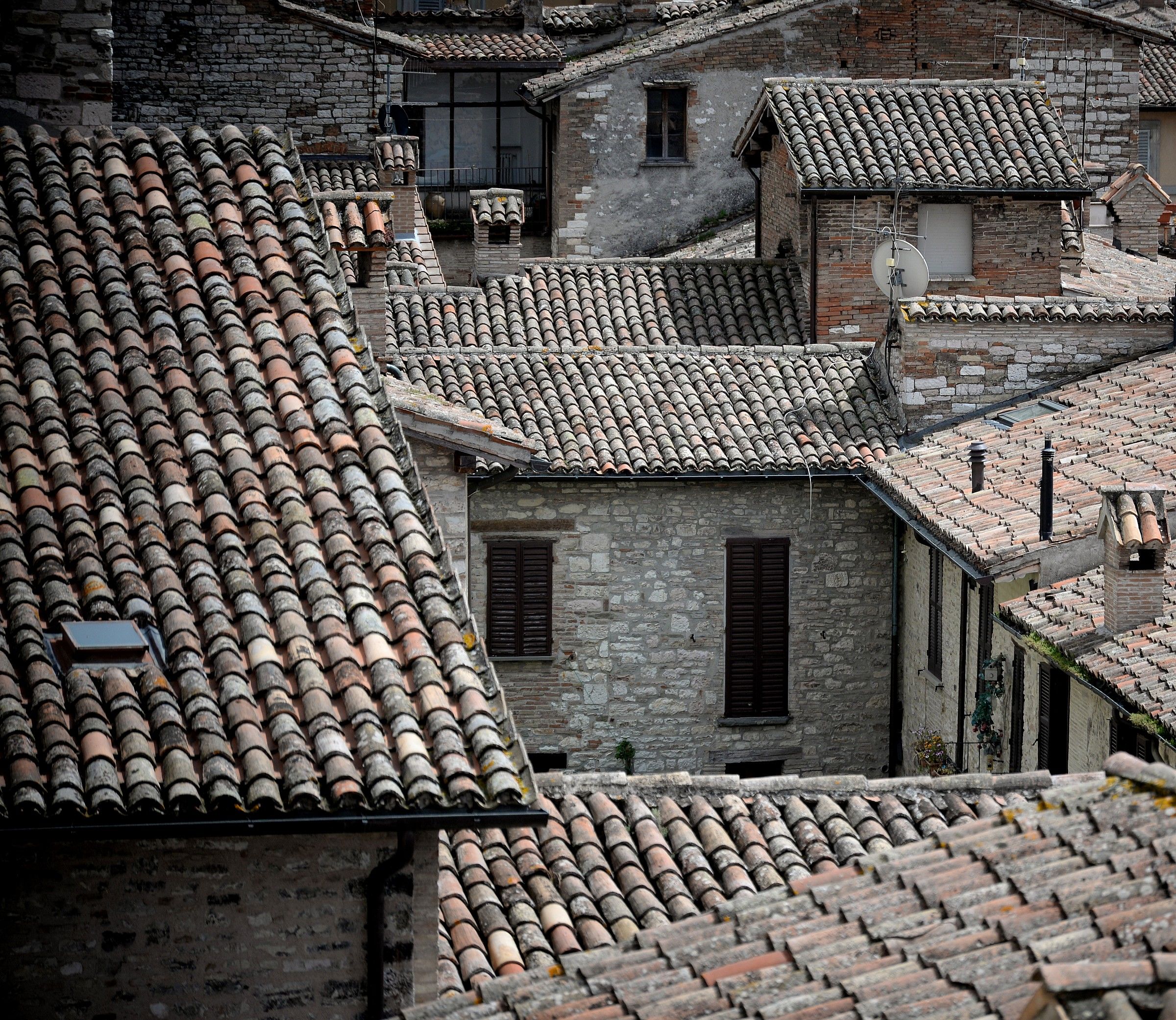 Gubbio, roofs