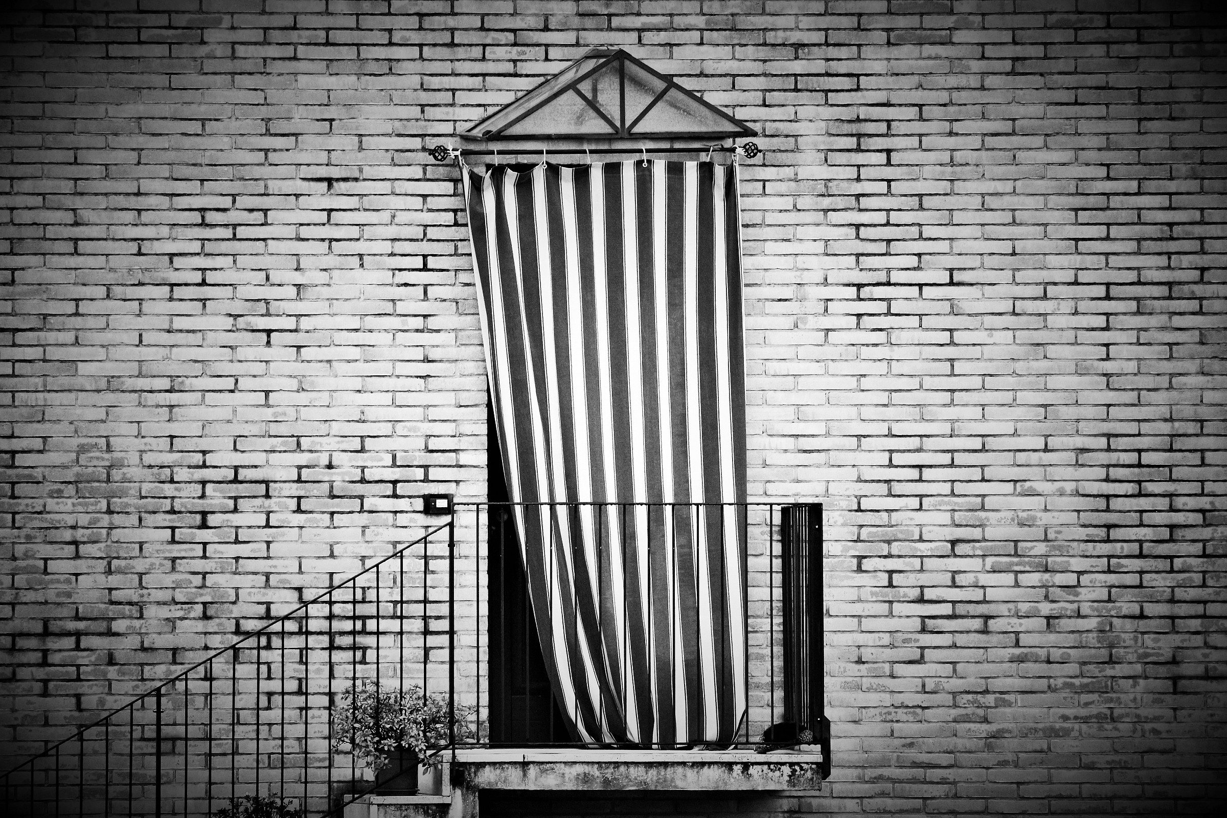 A door ... a life in black and white ...