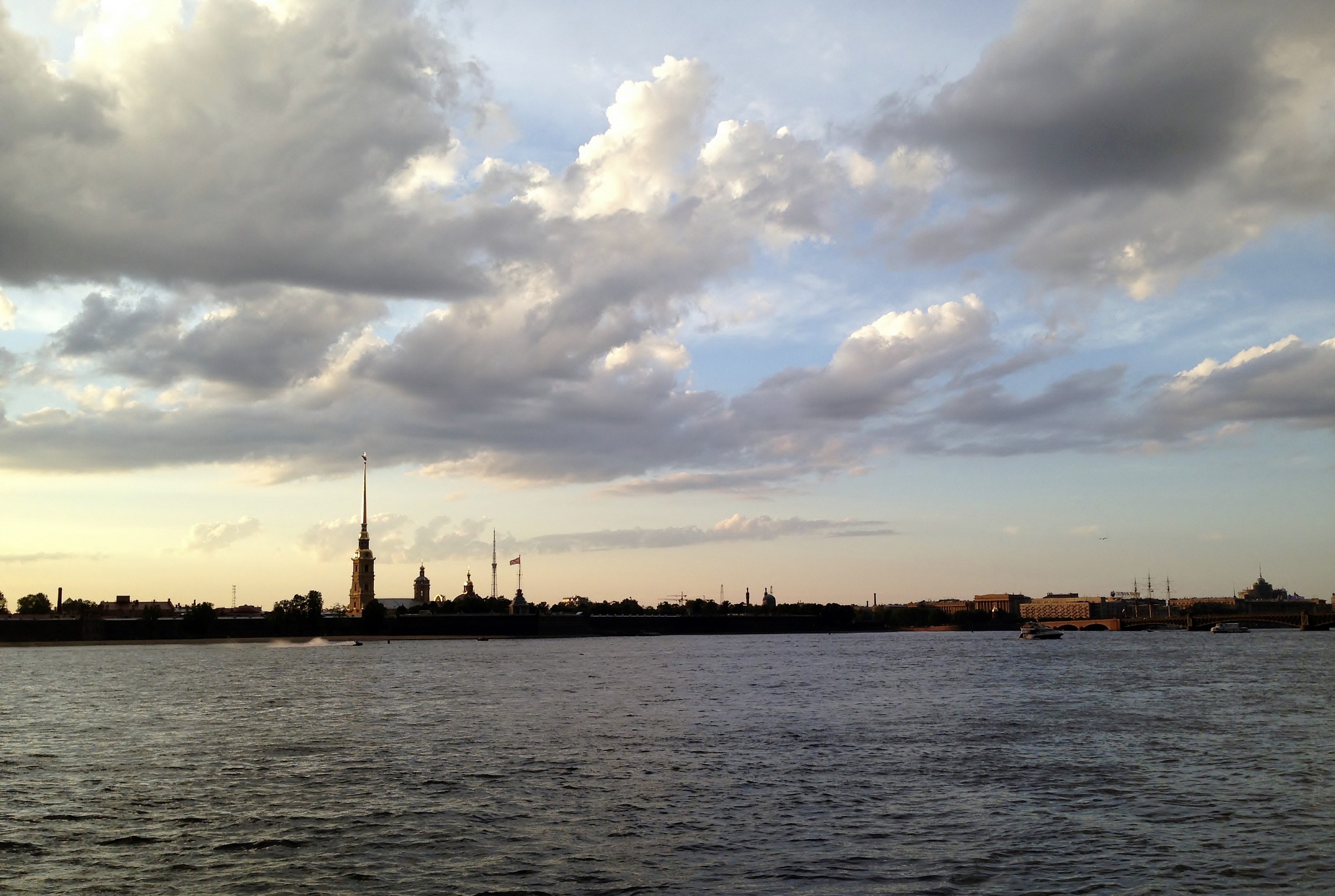 sunset over the Neva