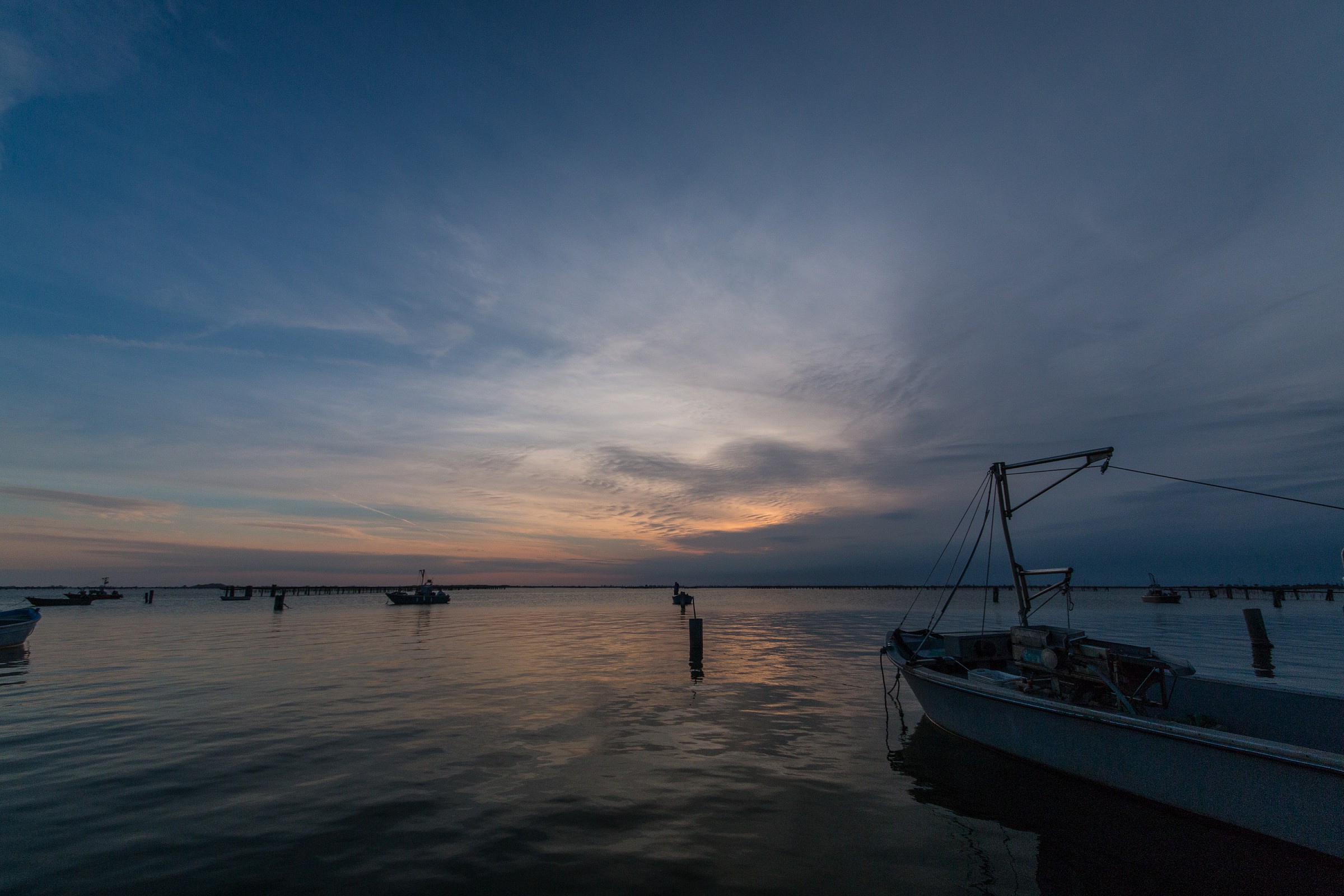 Sacca of Scardovari at sunset