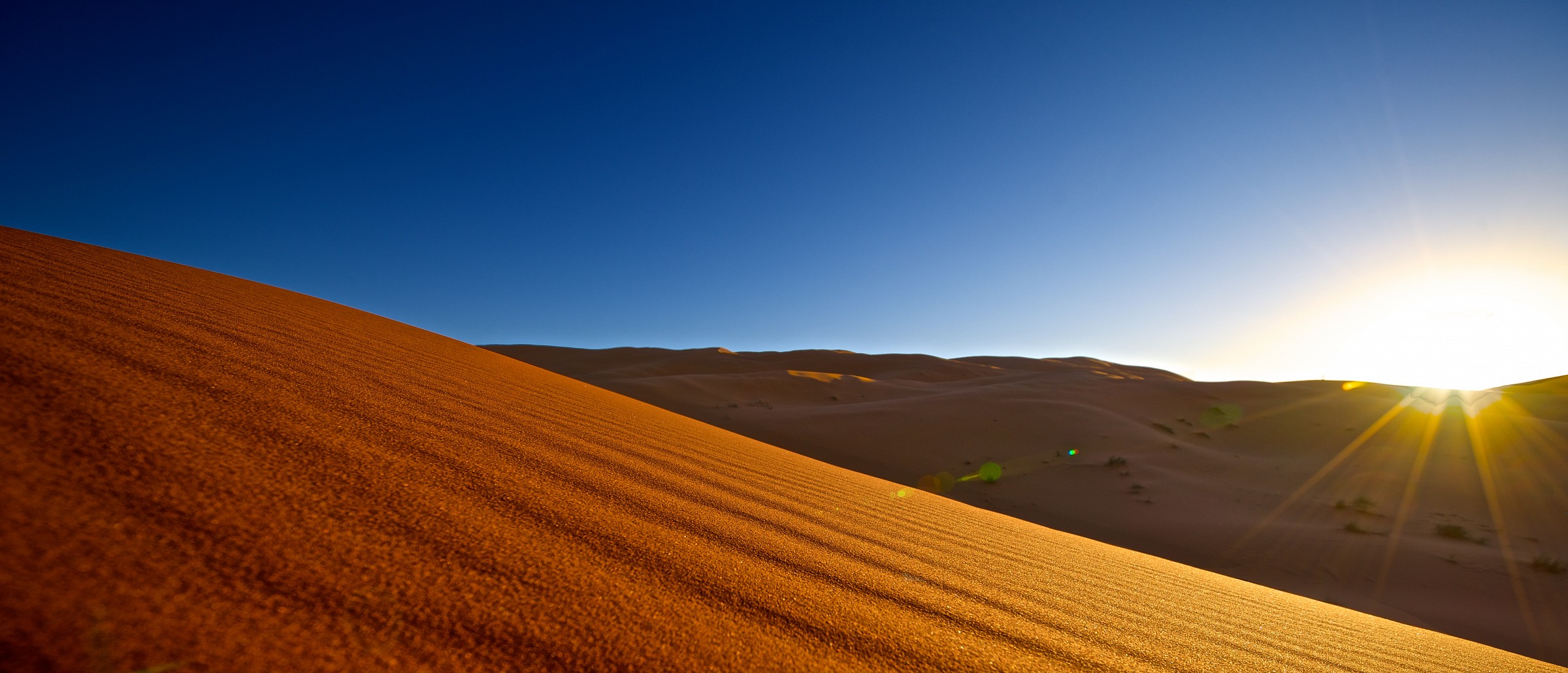 Sunset on the desert
