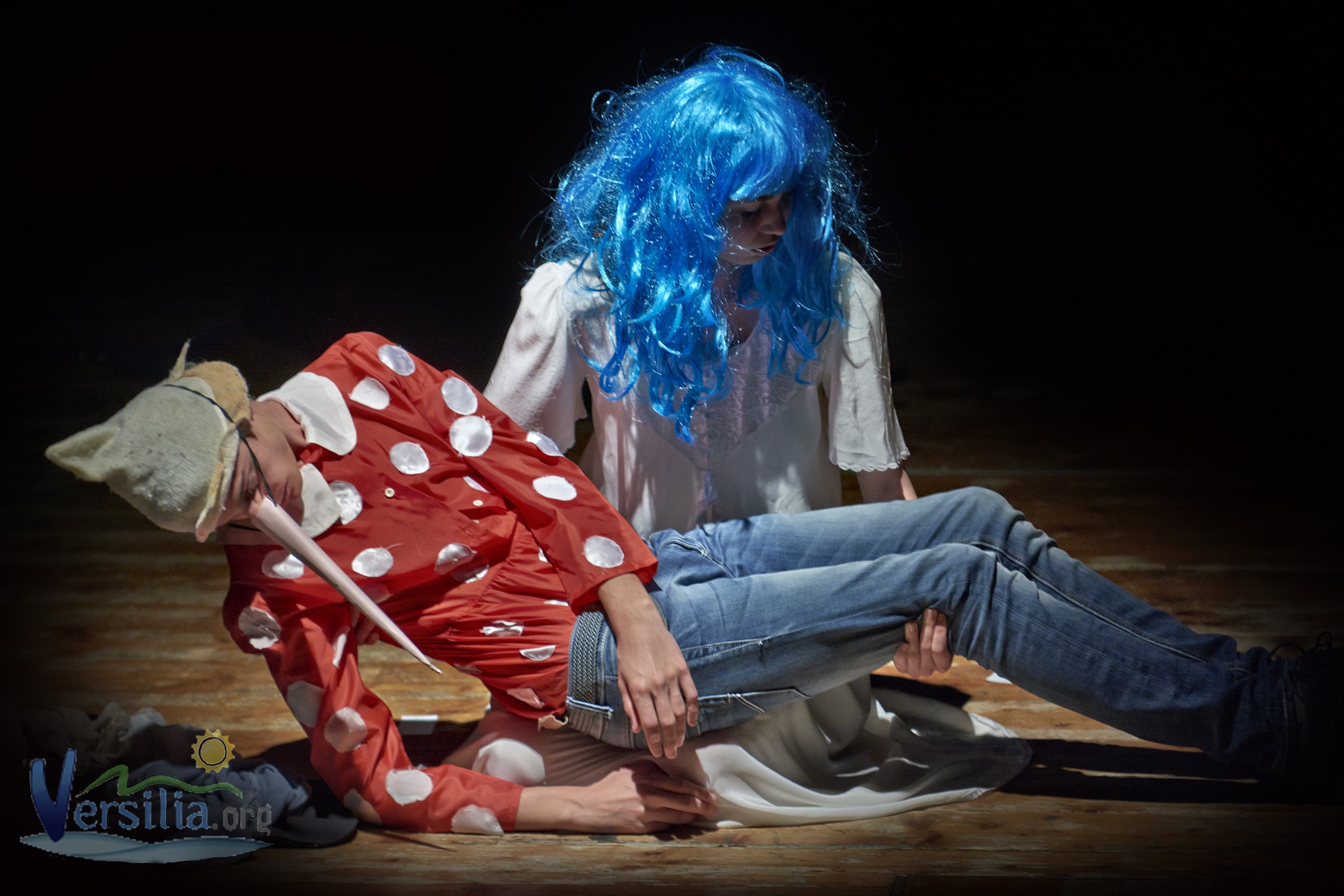 Pinocchio in Michelangelo pose