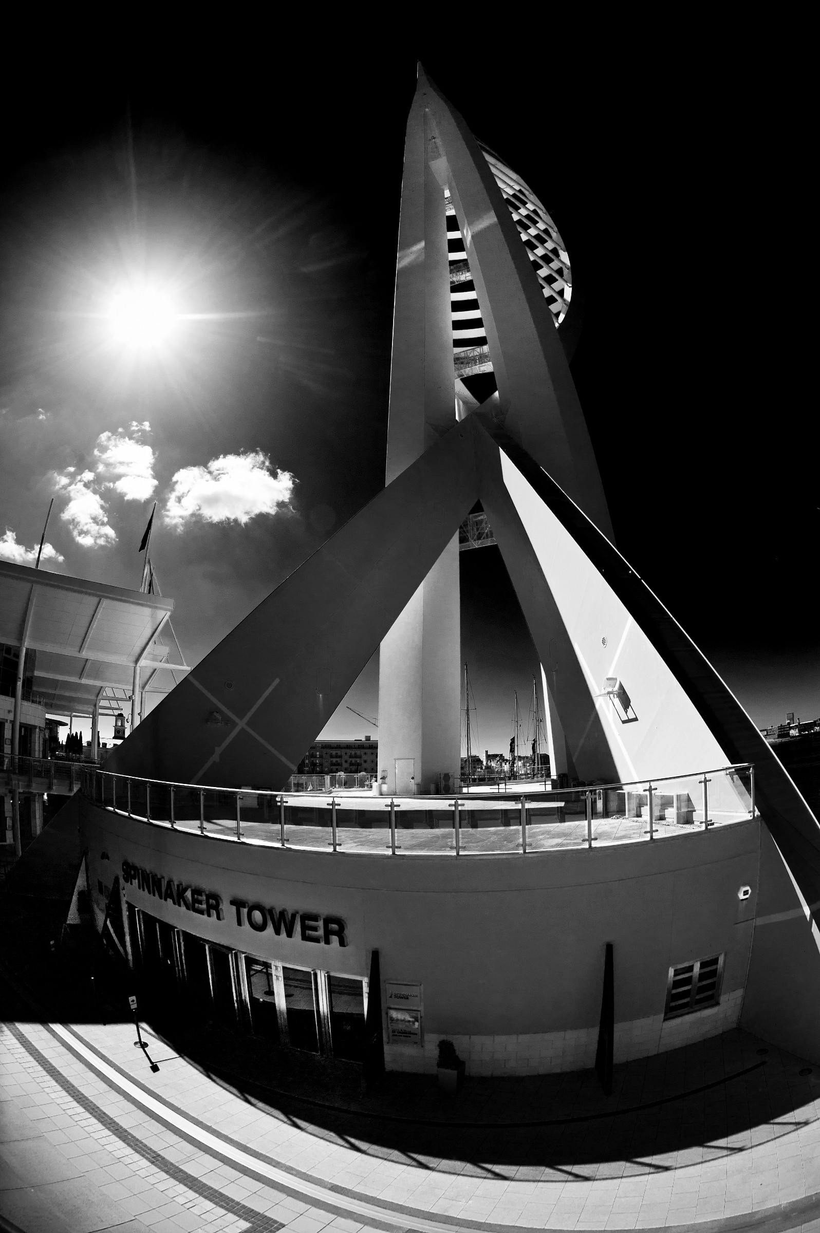 Spinnaker Tower Fisheye