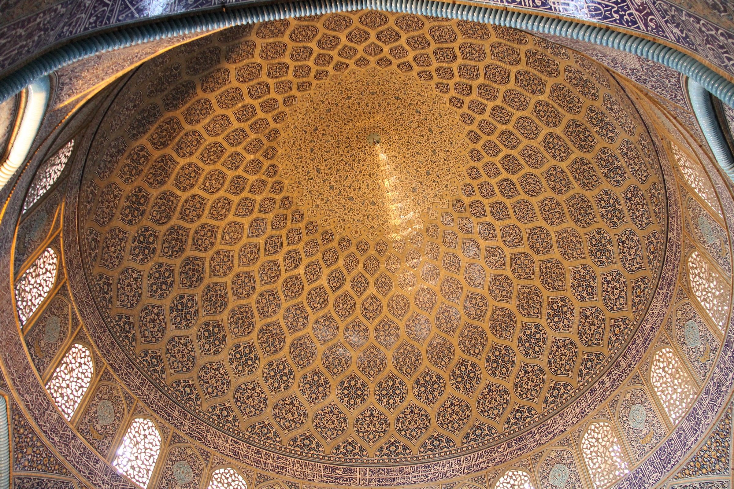 Isfahan interno cupola Moschea Lotf Allah