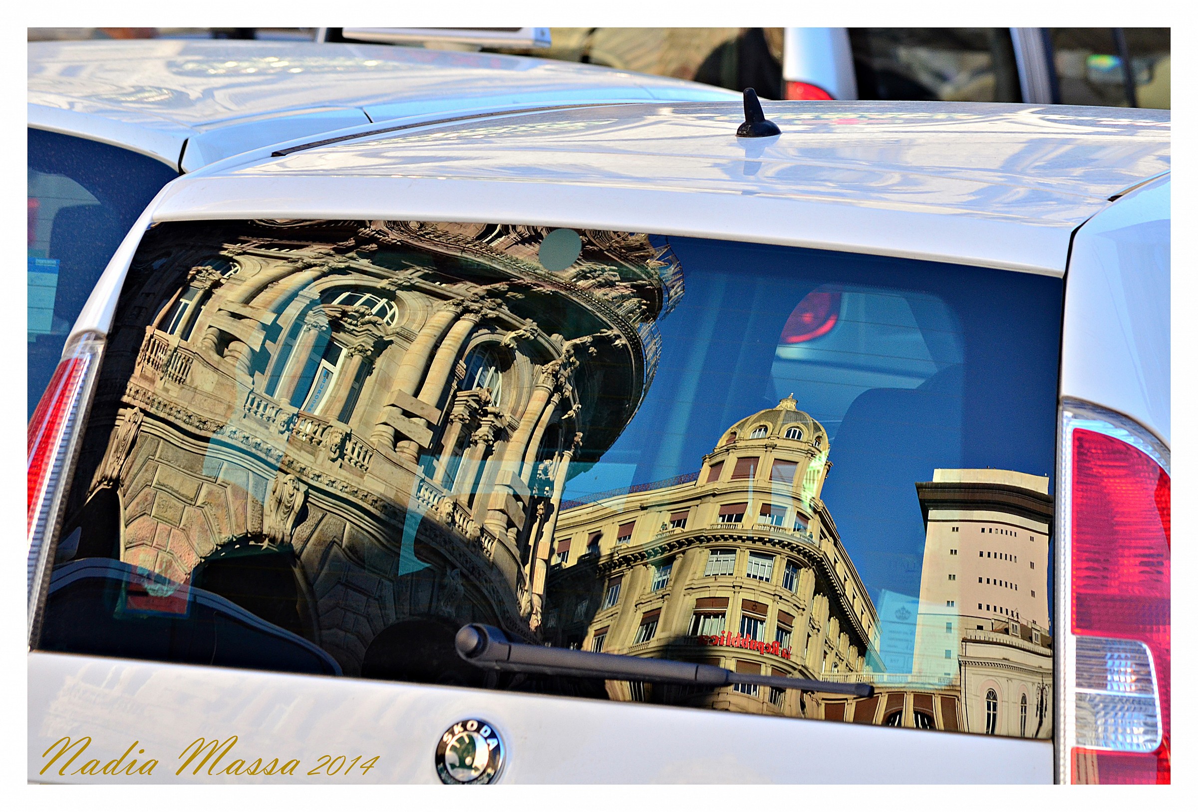 De Ferrari in a rear window