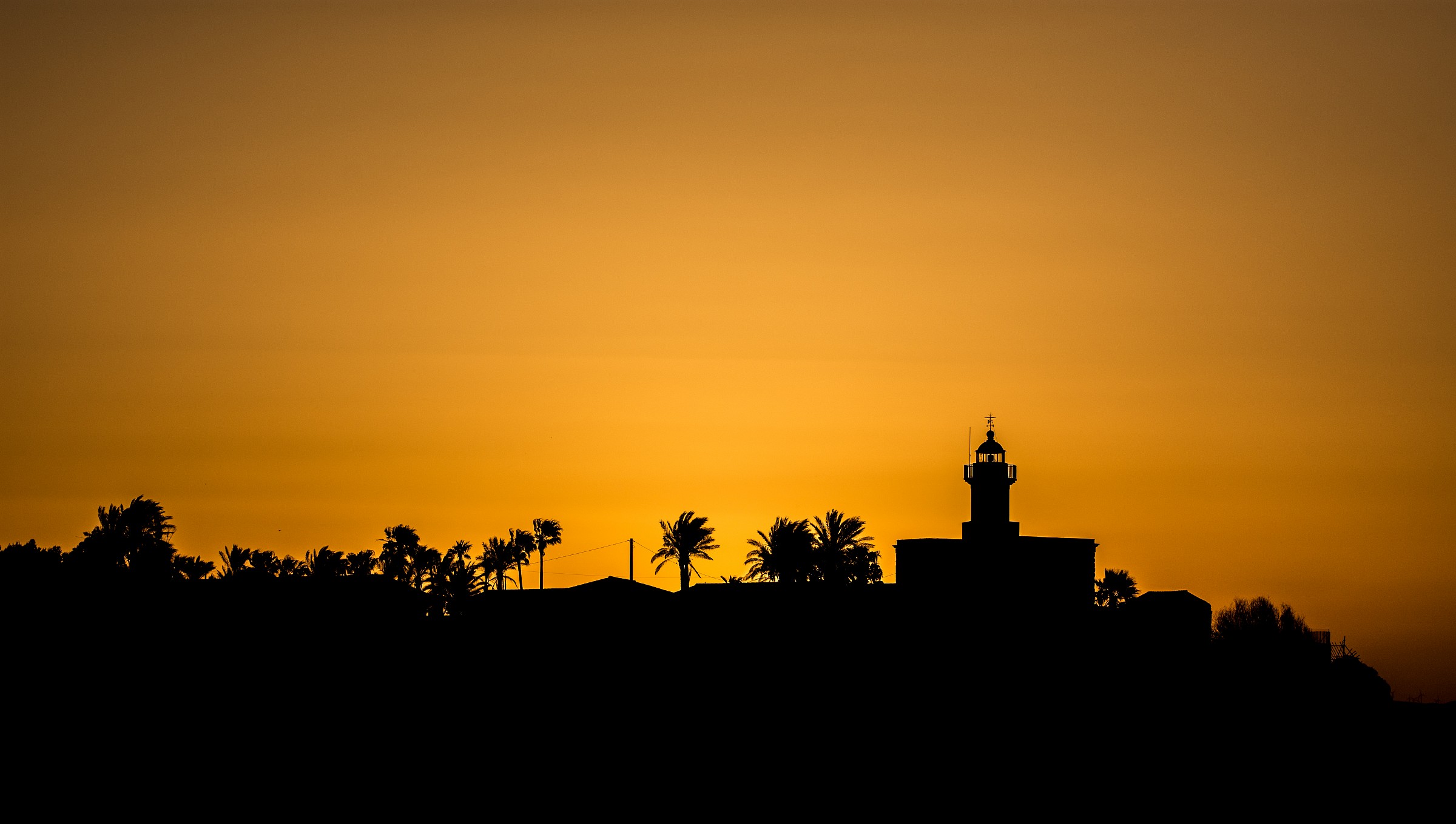 Sunset on lighthouse