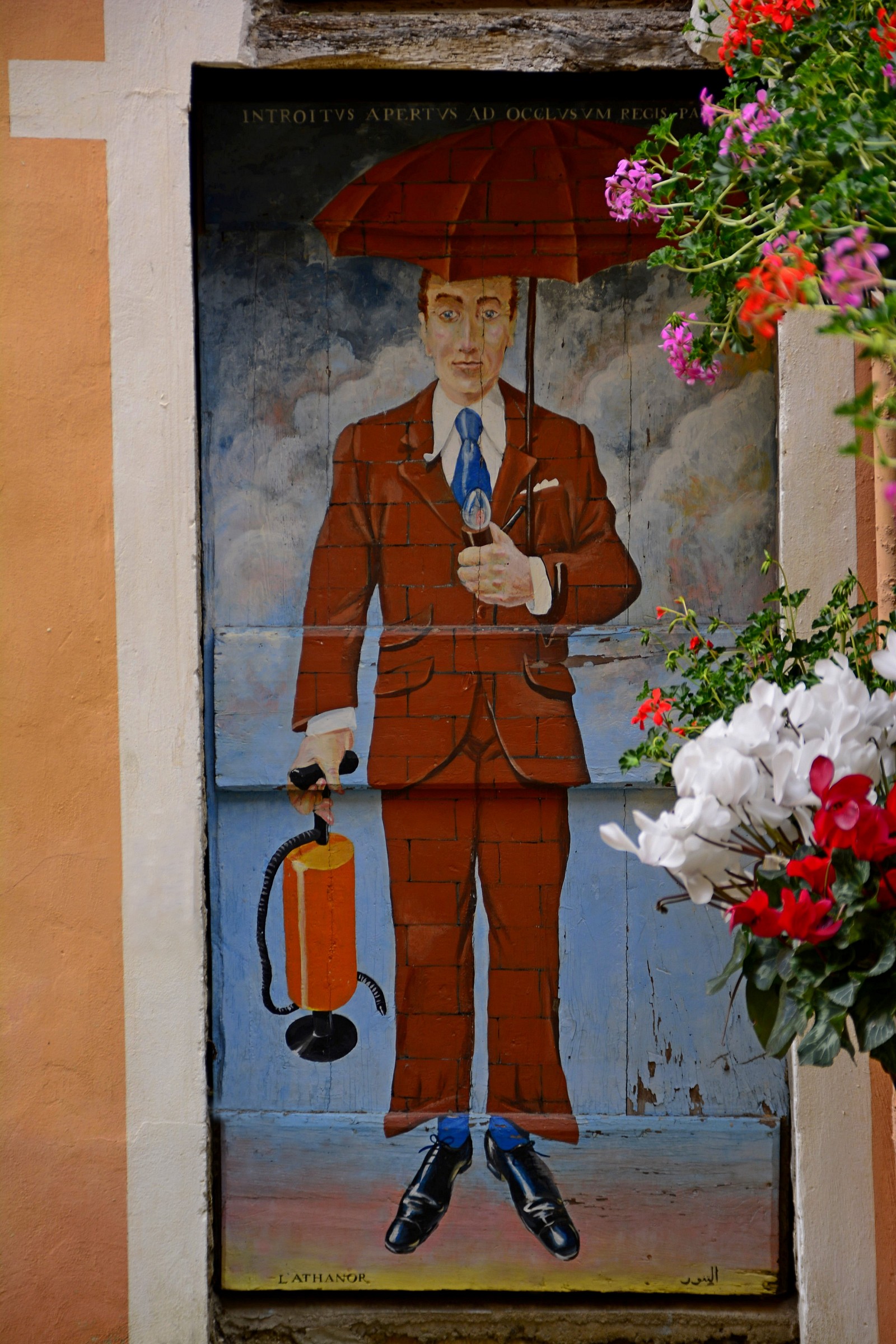 Porta del gentleman con ombrello