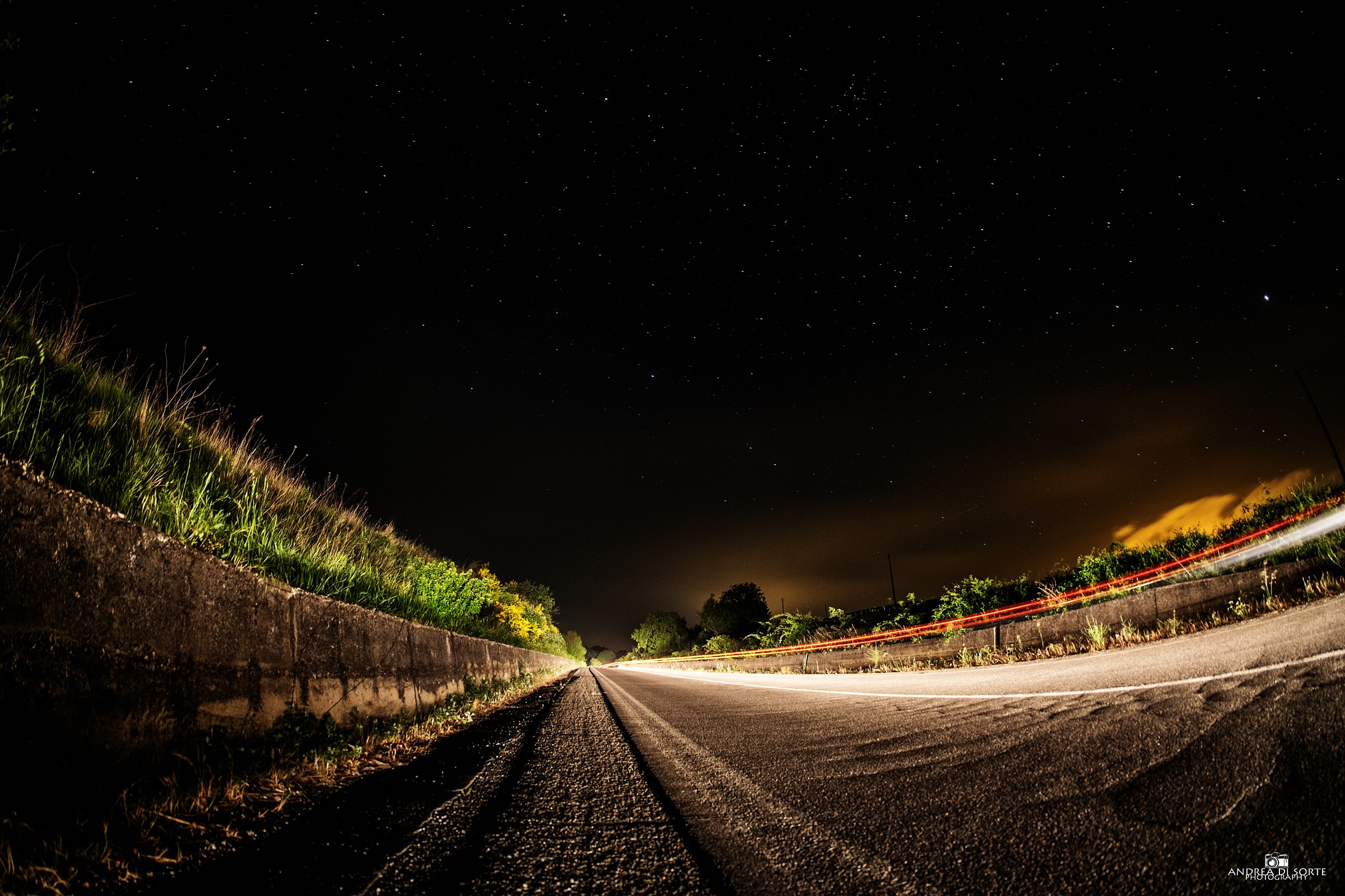 Long exposure night on the border between Lazio and Umbria
