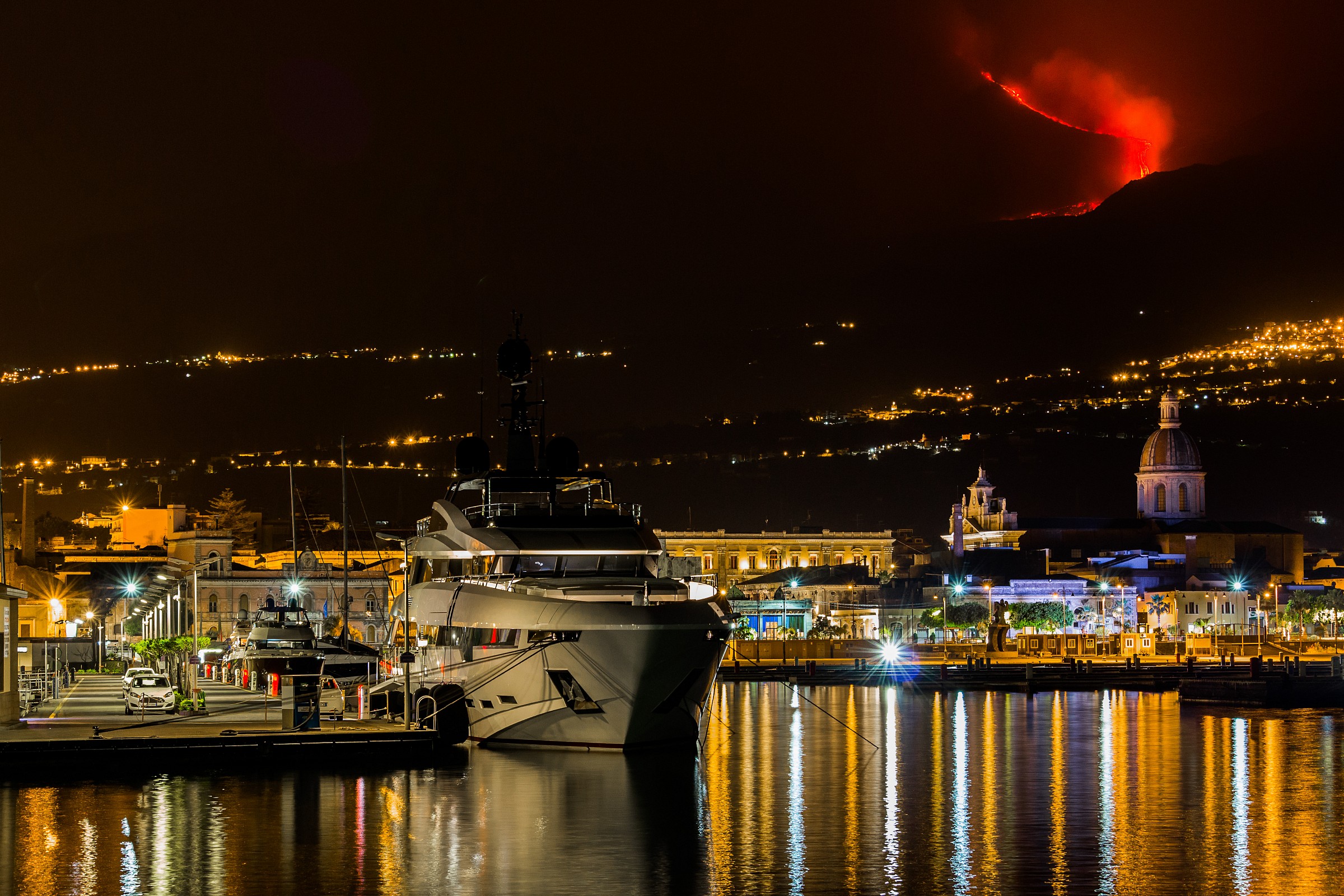Eruzione Etna da Riposto