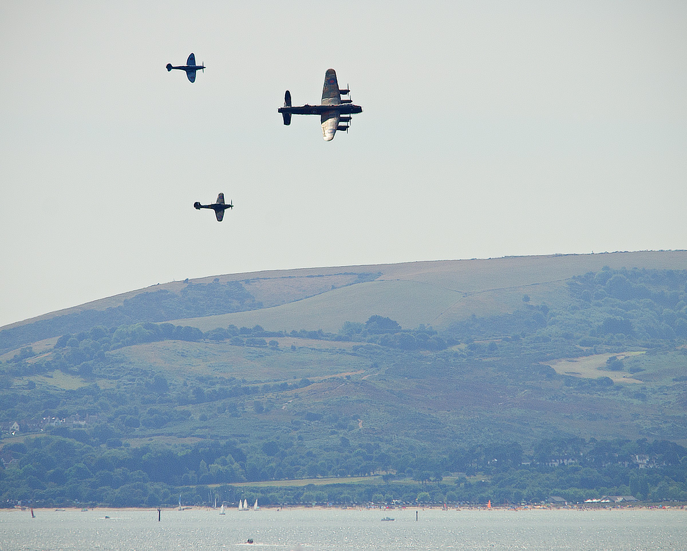 Lancaster, Spitfire, Hurricane
