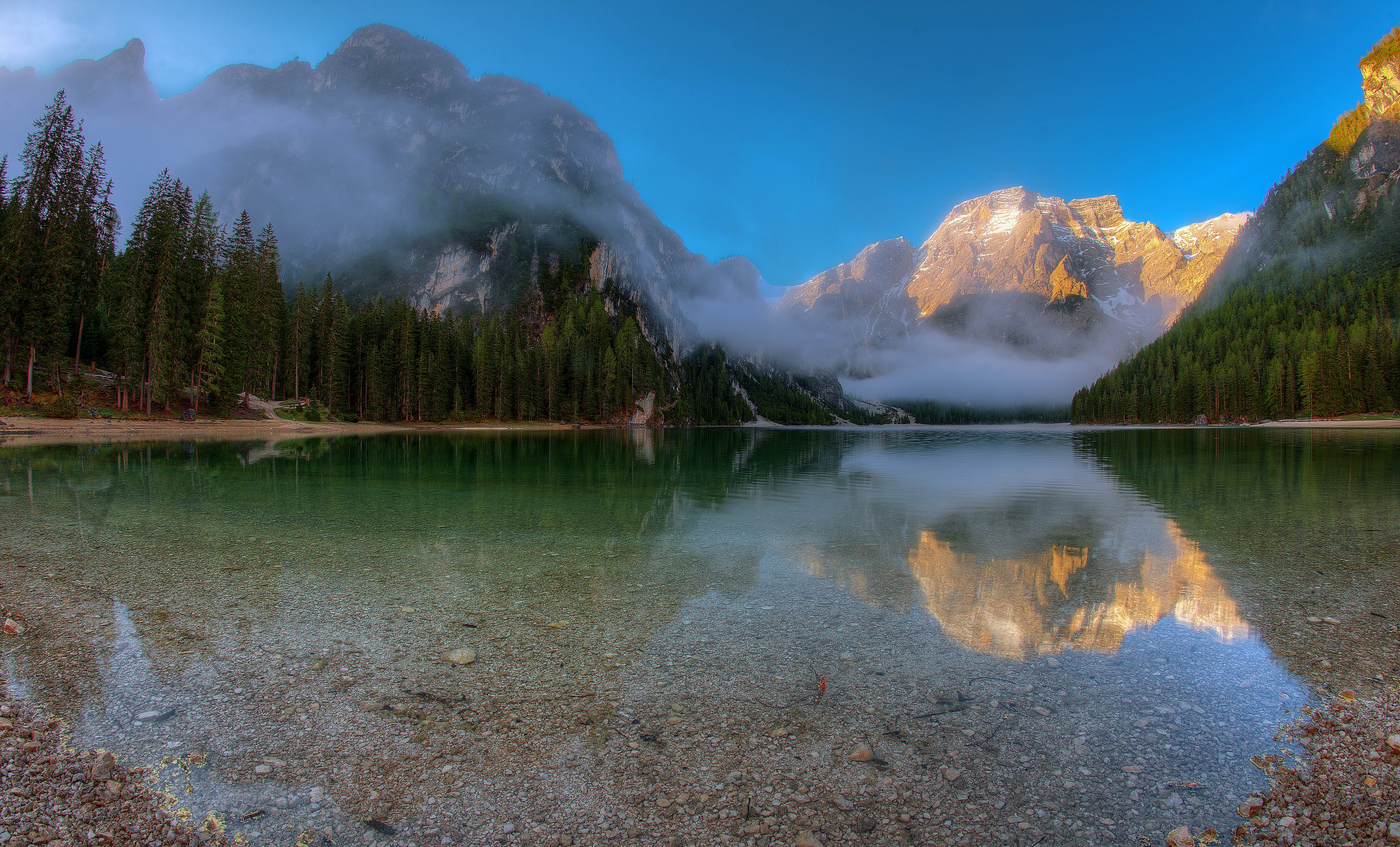 Lake Braies at first light