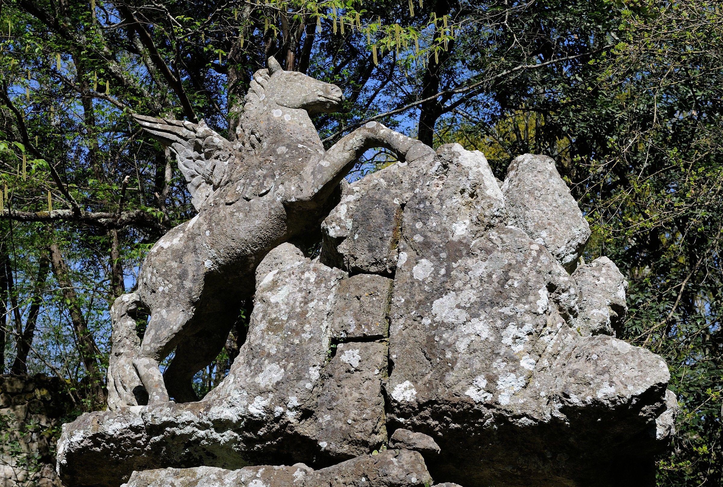 Bomarzo (Vt)-Fontana Pegaso nel Parco dei Mostri