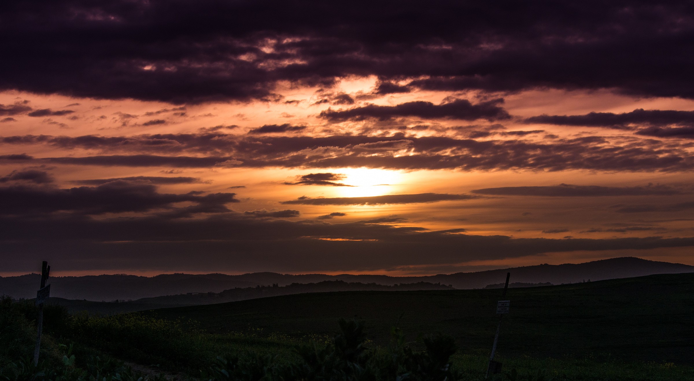 Sunrise on the Crete Senesi