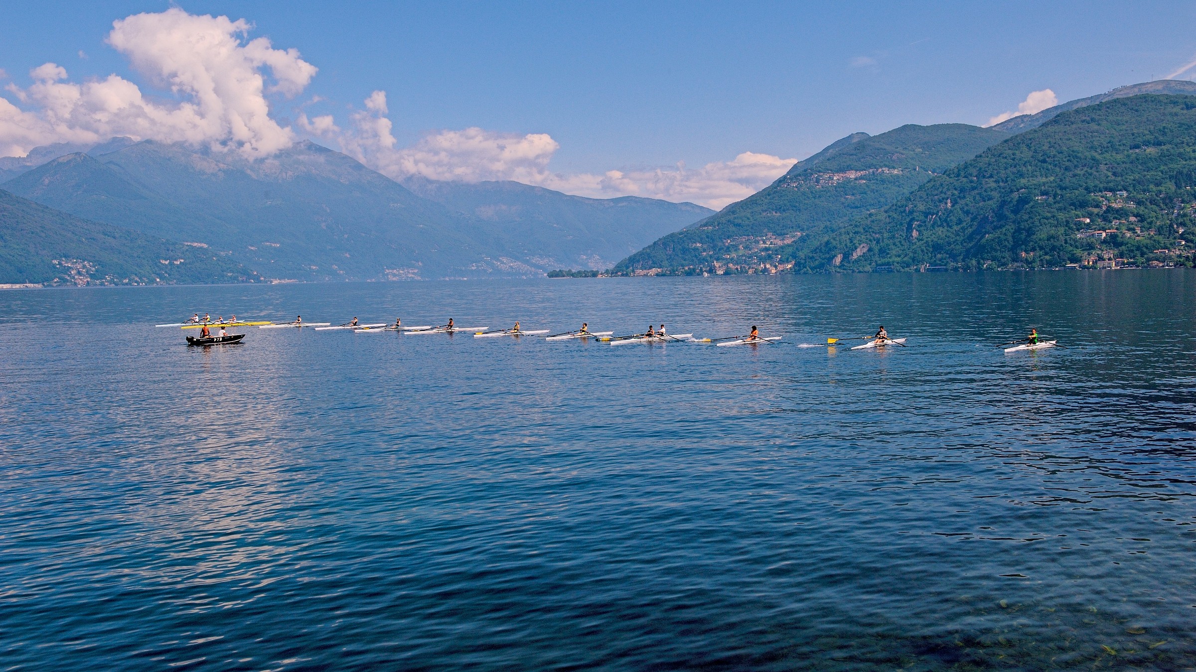 Allenamento canottieri