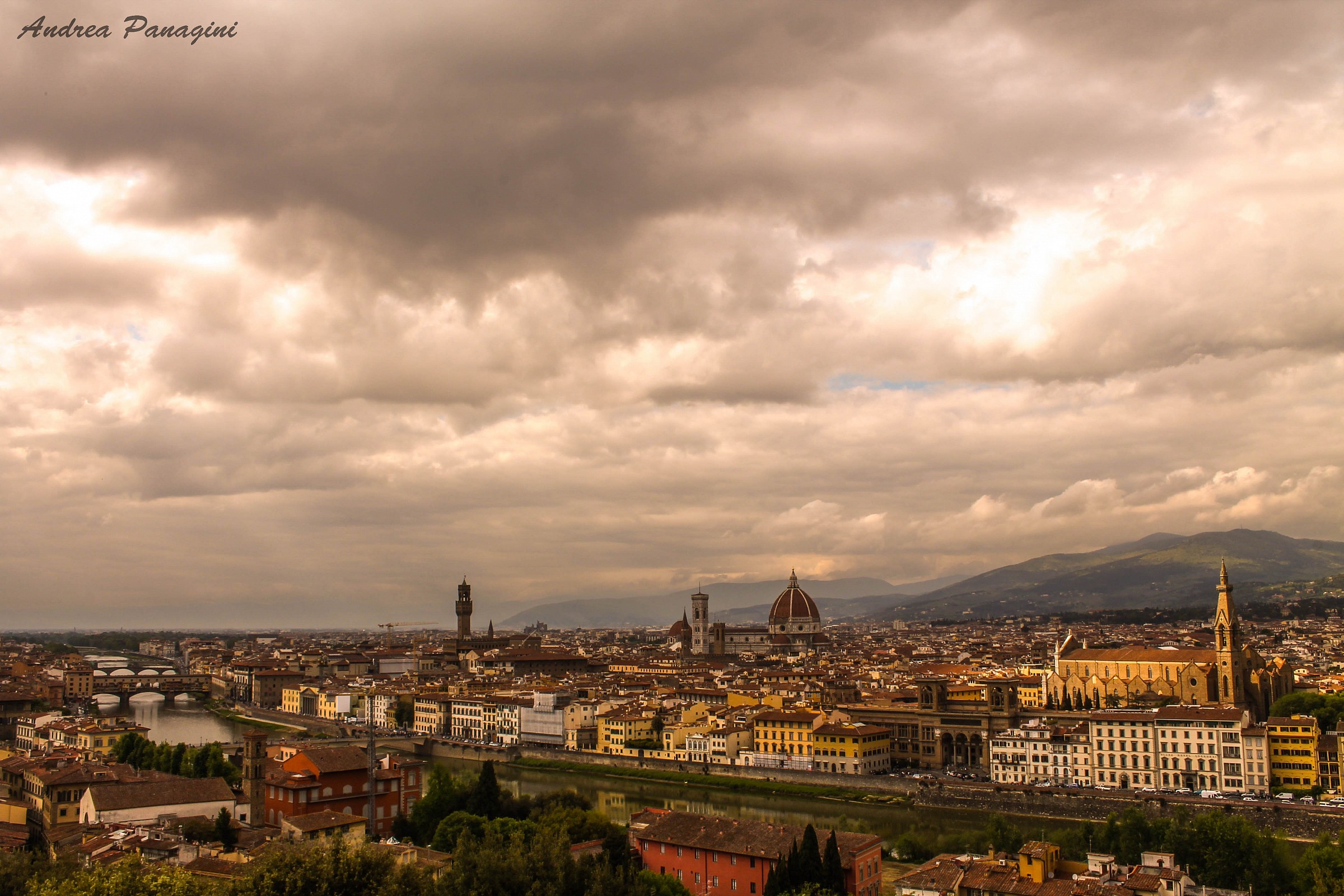 Panoramic view of Old Town Florence