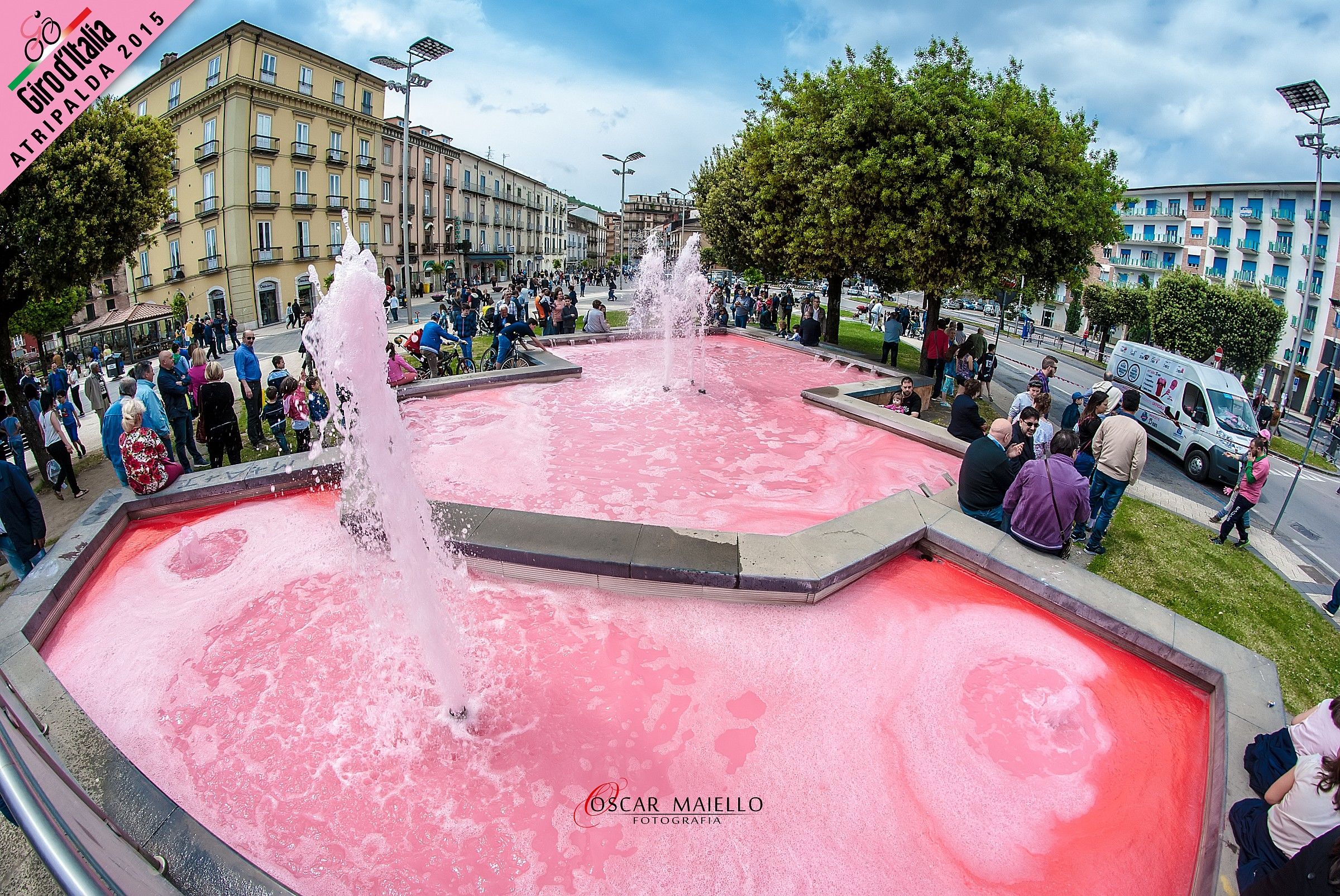 Fontana Rosa in honor of the Tour of Italy