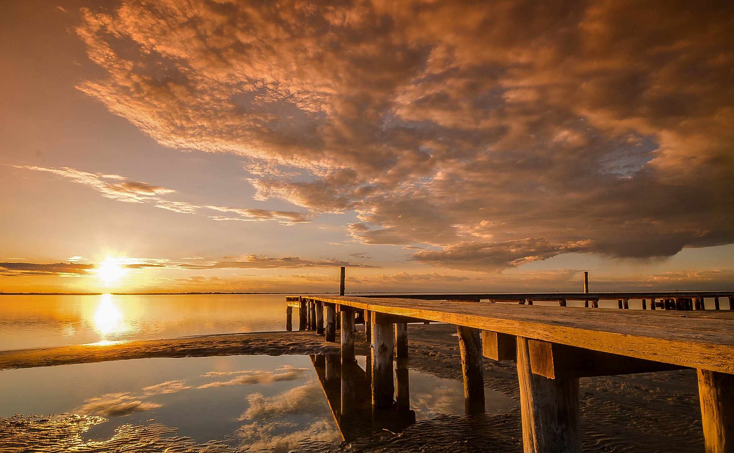 Tramonto nella laguna di Venezia