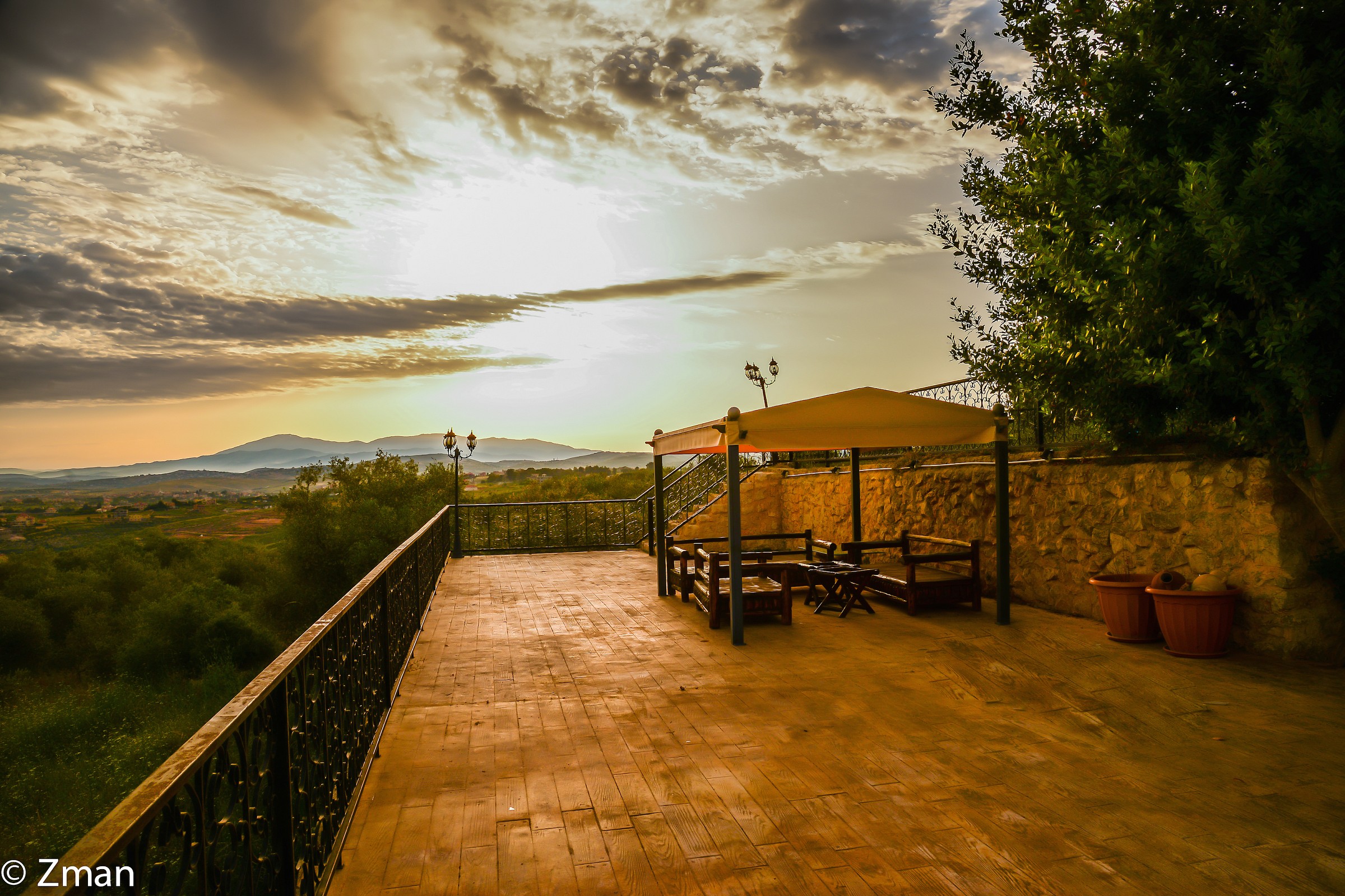 Our Gazebo at sunrise