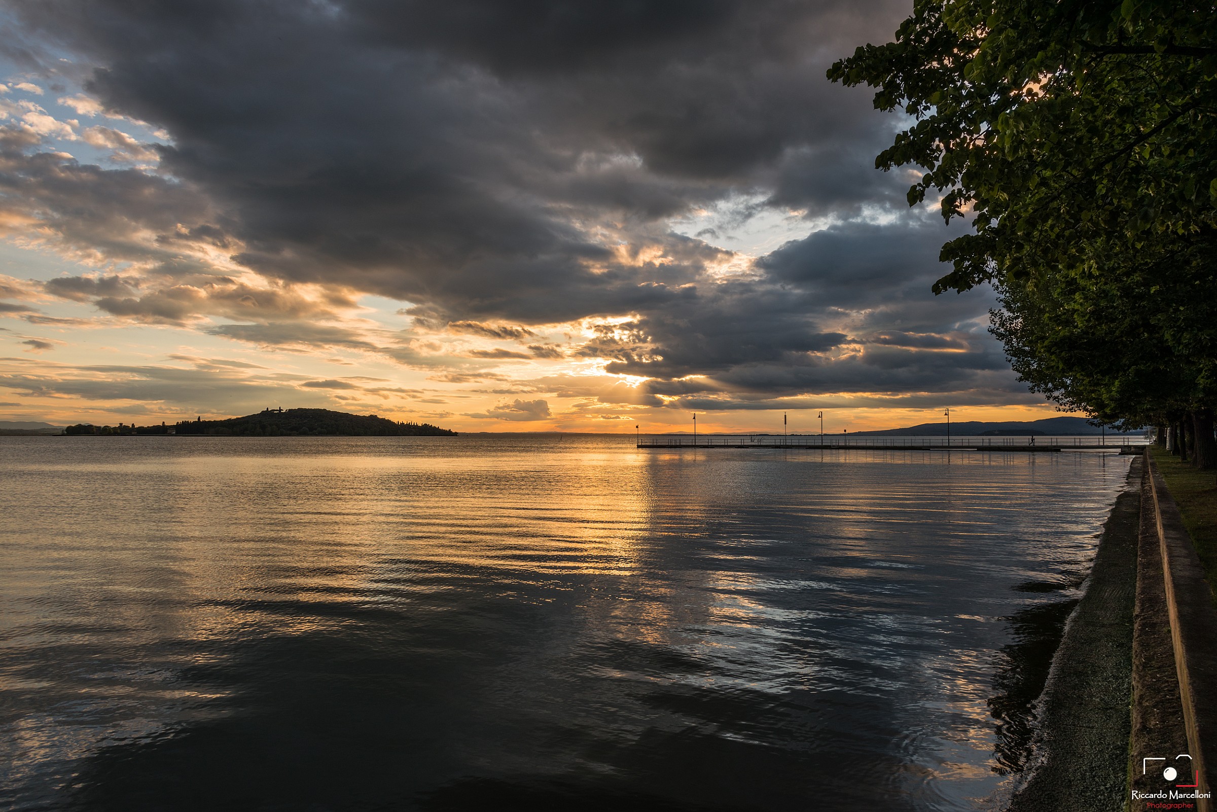 Sunset at Lake Trasimeno