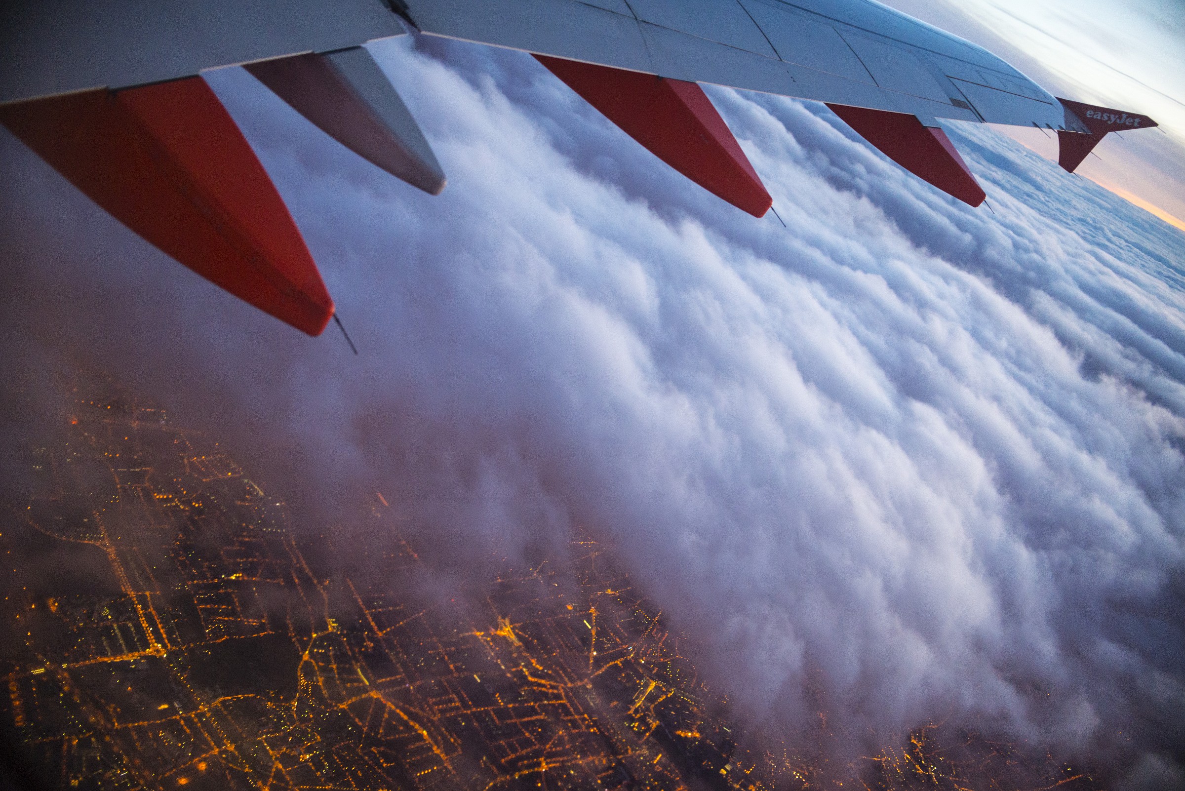 the day above the clouds, the night under the clouds