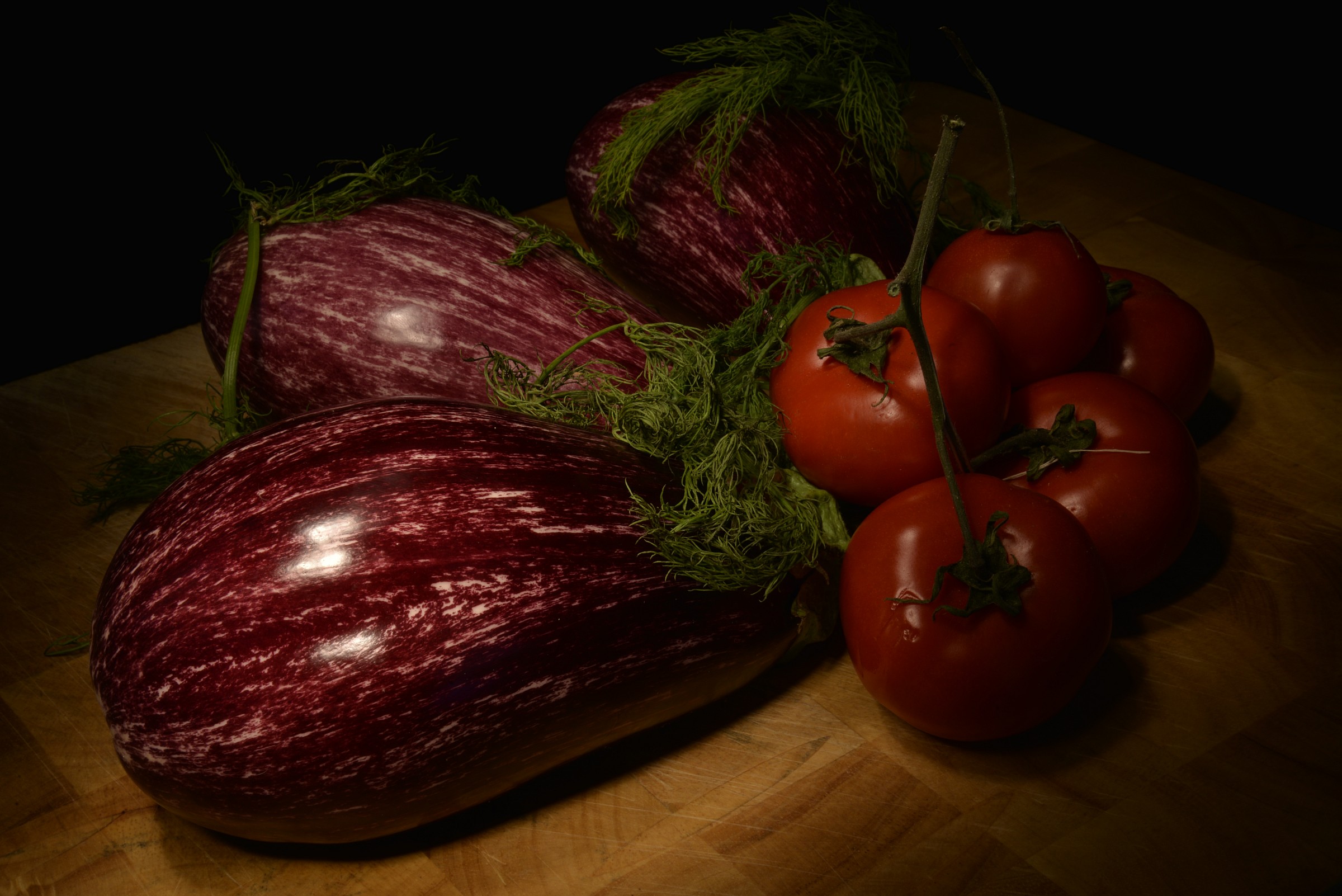 eggplant & tomatoes