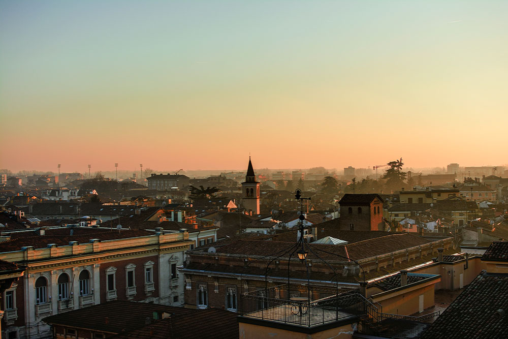 I tetti di Mantova dalla Torre dell'Orologio di Piazza