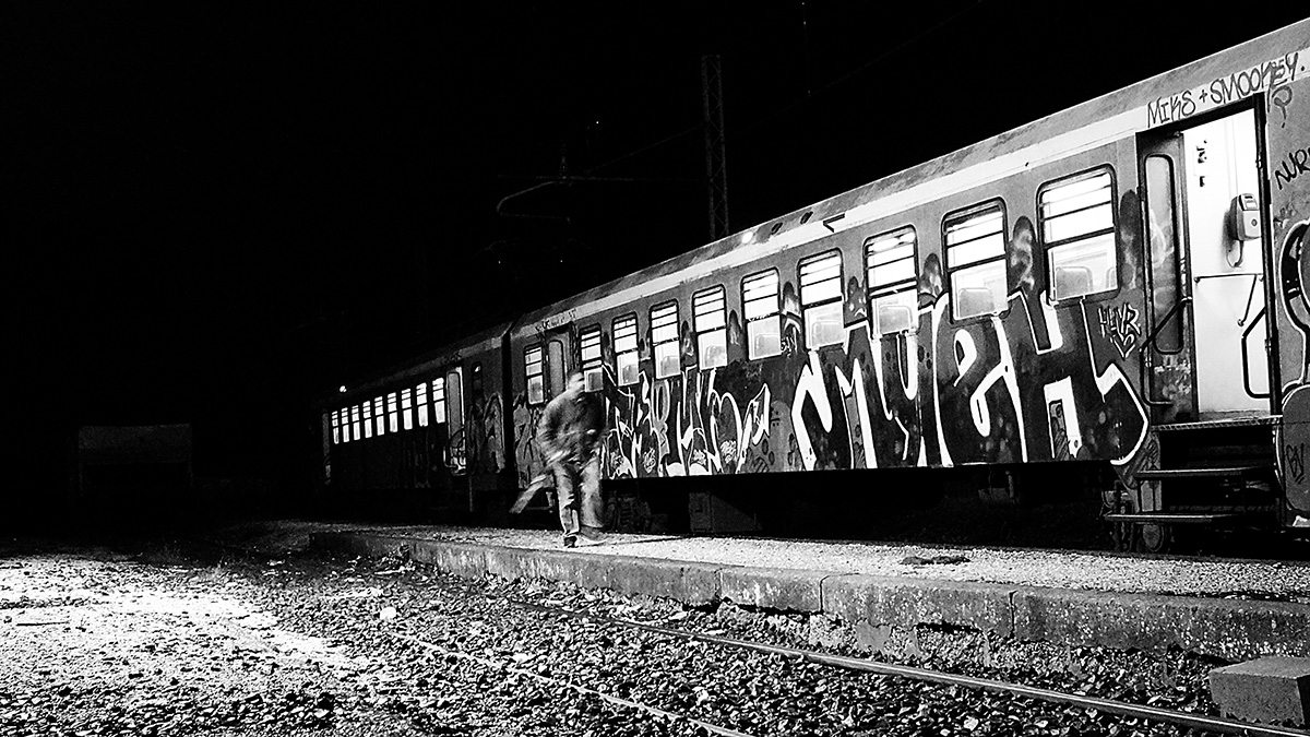 Commuter in the night