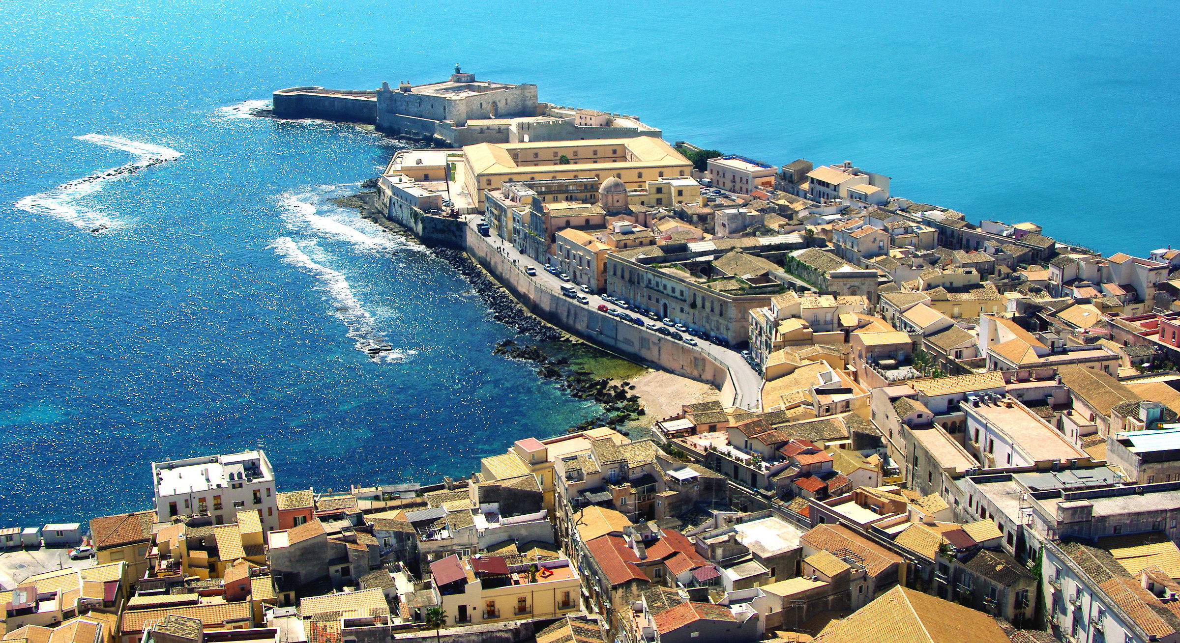 Veduta aerea dell'Isola di Ortigia a Siracusa