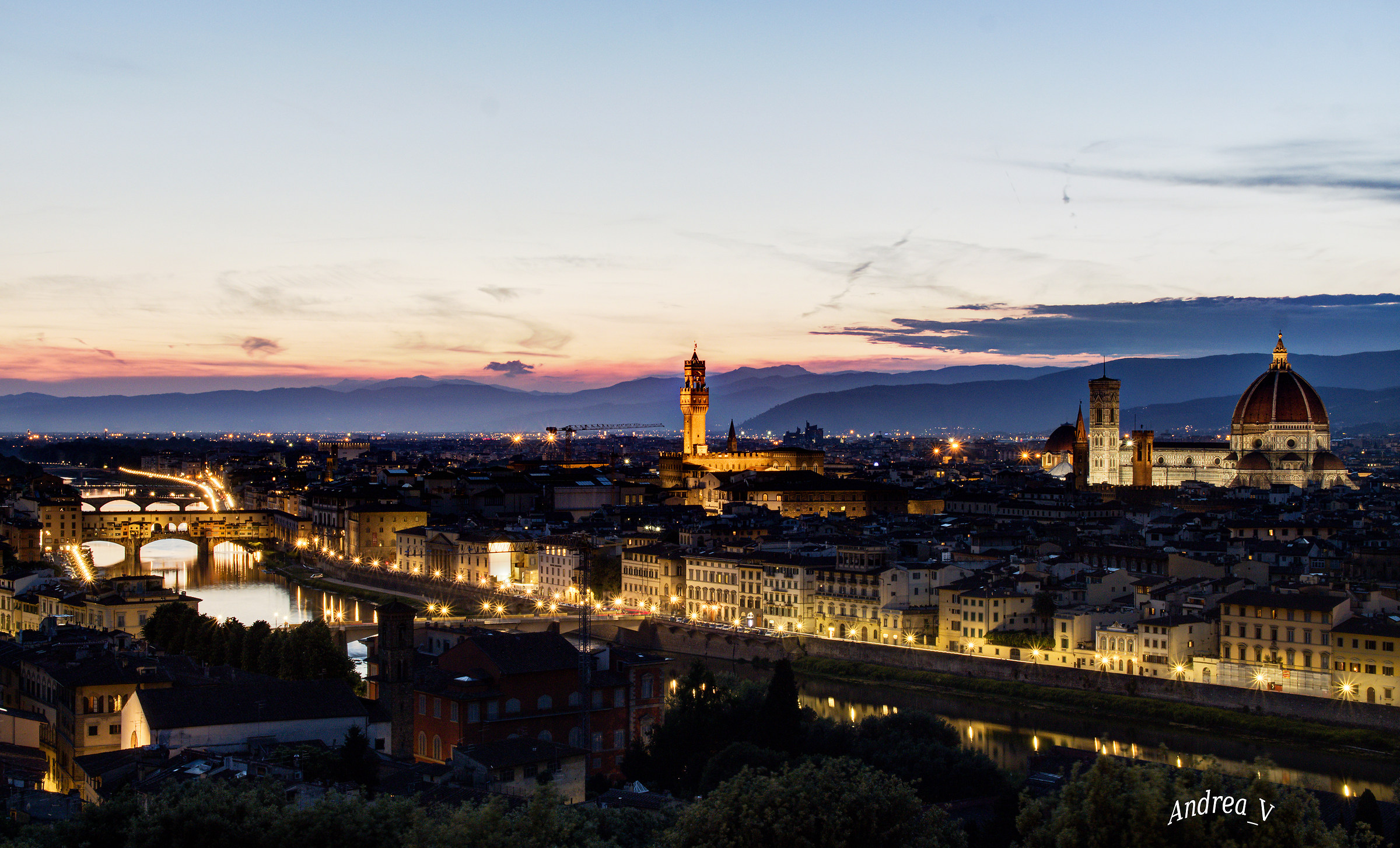 First light in Florence