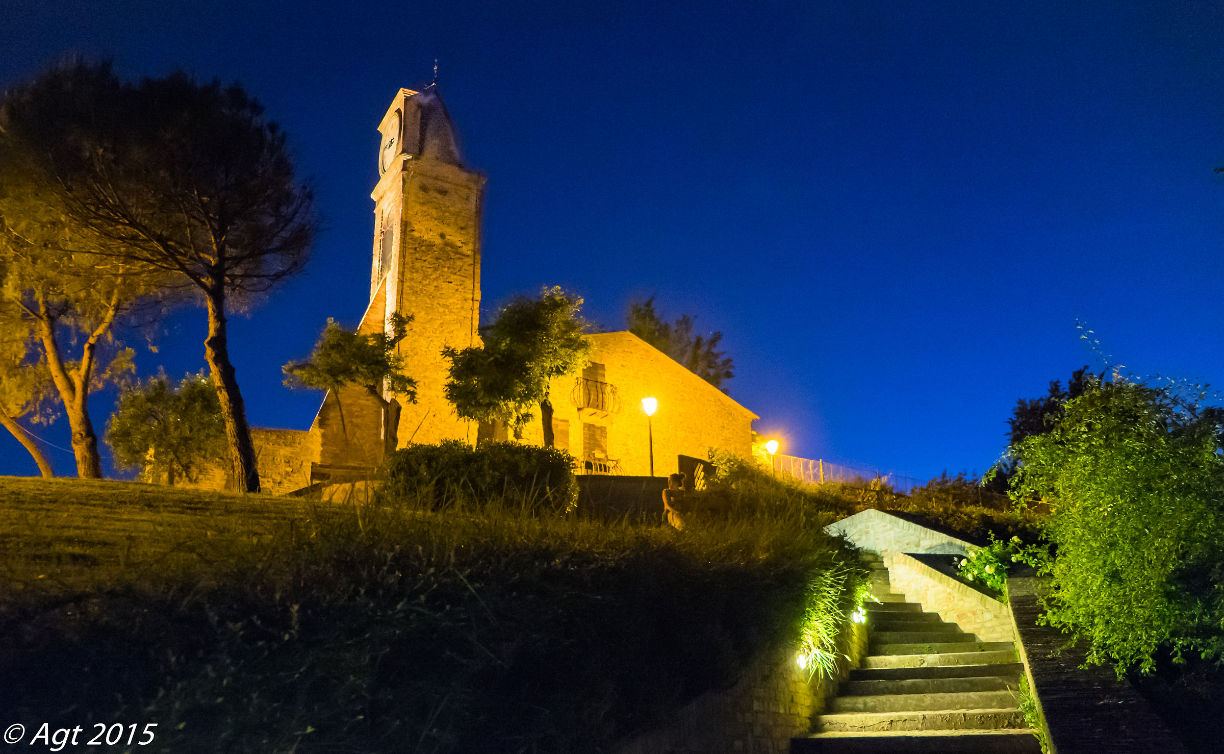Fiorenzuola of Focara Pesaro clock tower