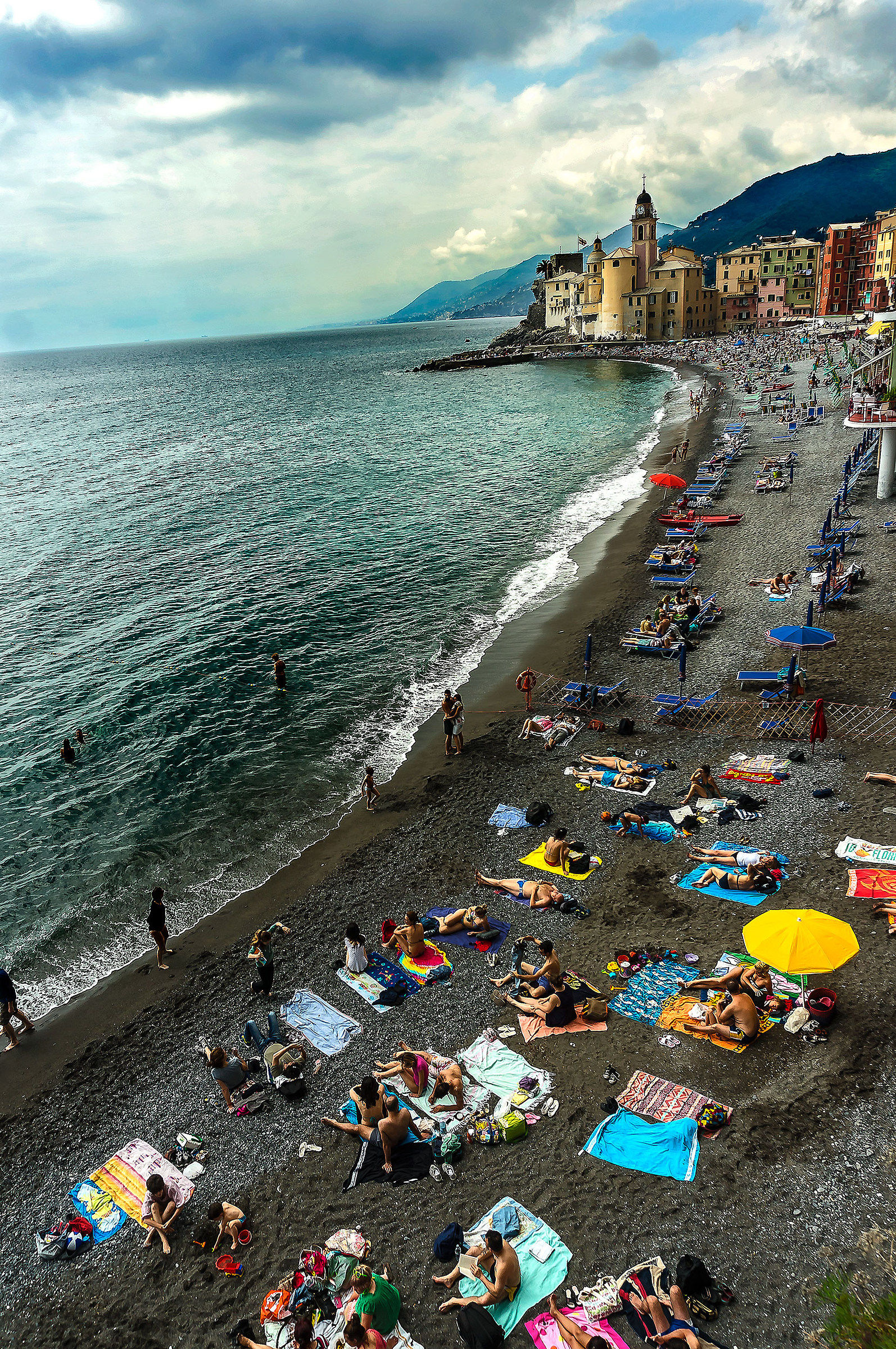 Camogli on the beach