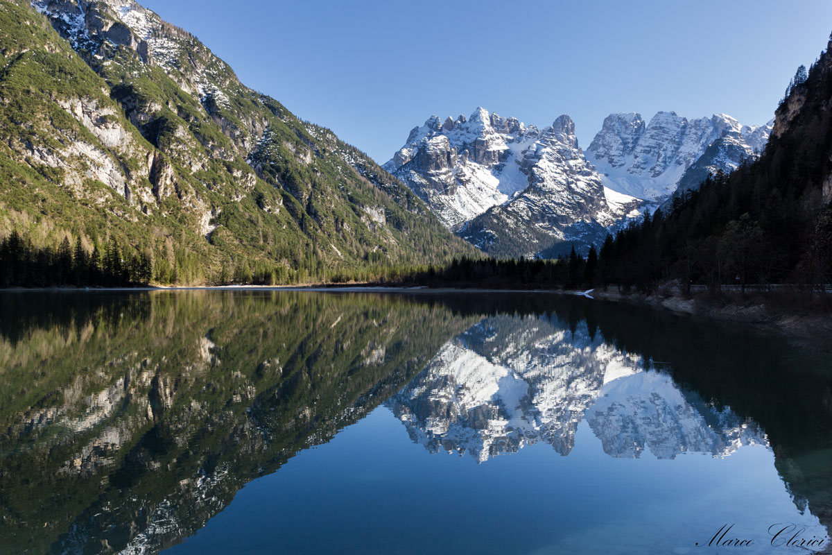Cime riflesse sul Lago di Landro