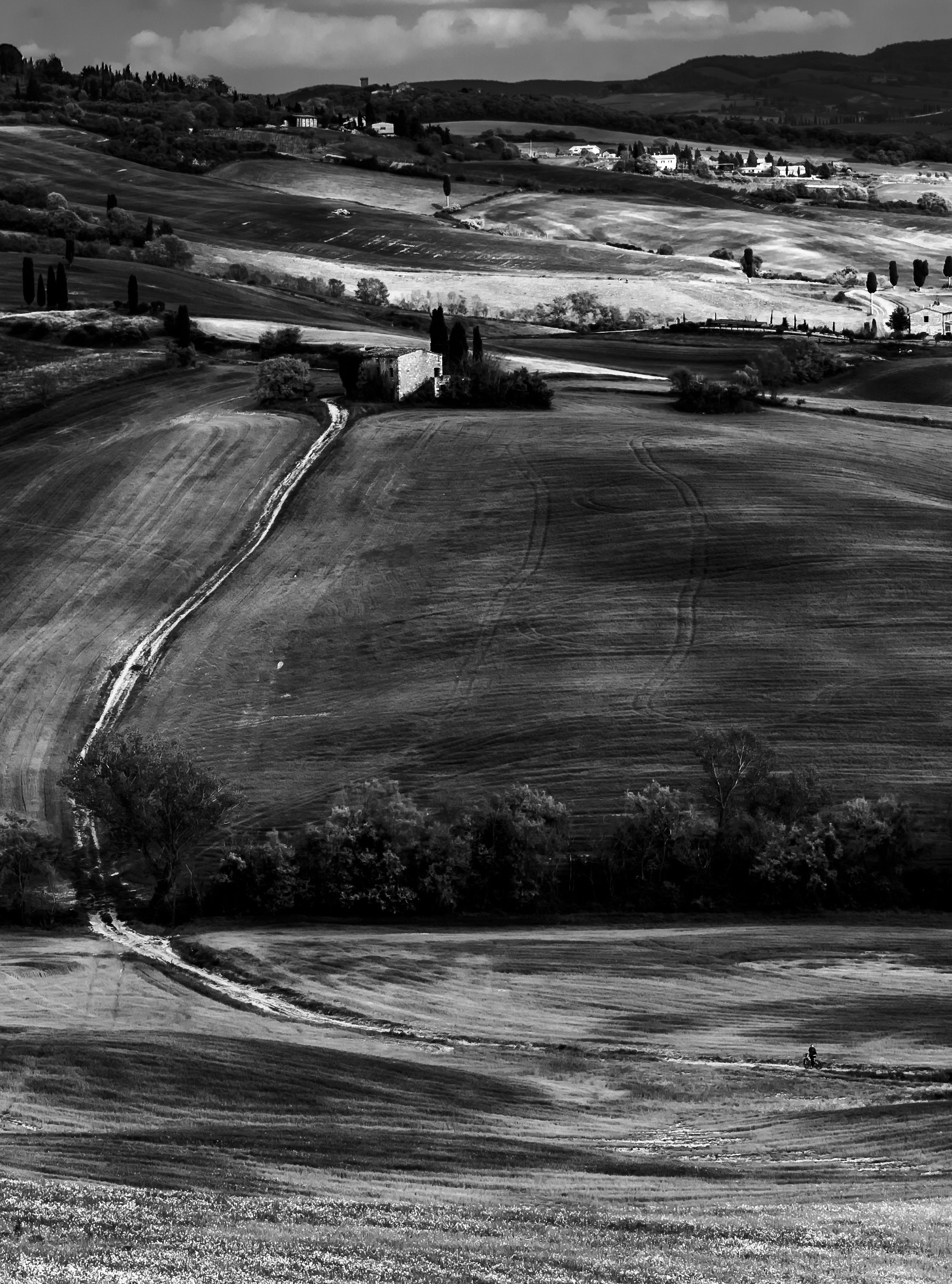 Val d'Orcia in B / N