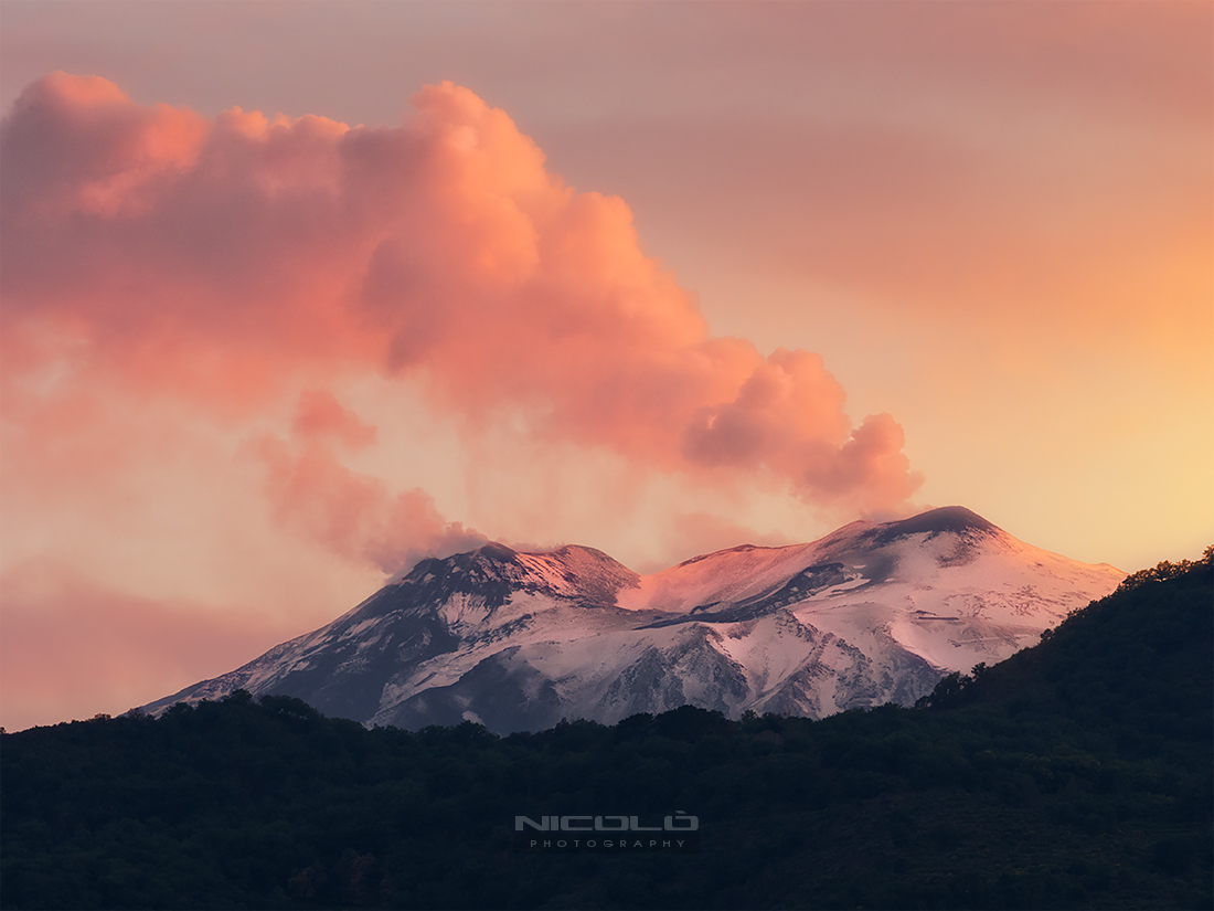 Sunset after hailstorm
