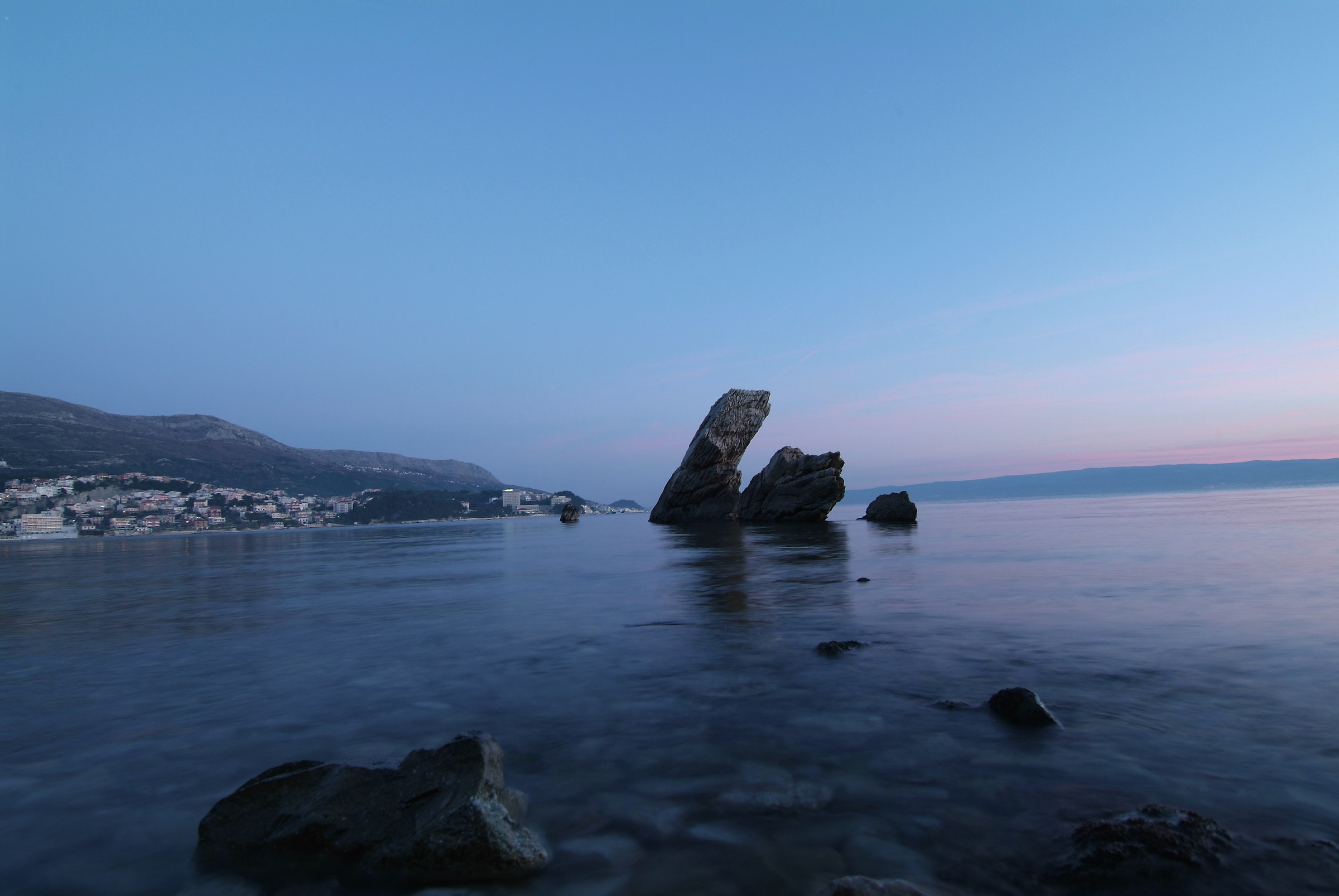 Omis,vicino Spalato  al crepuscolo