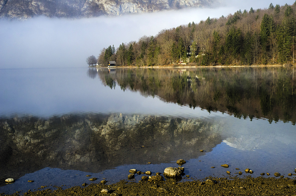 Riflessi nel lago di Bohinj