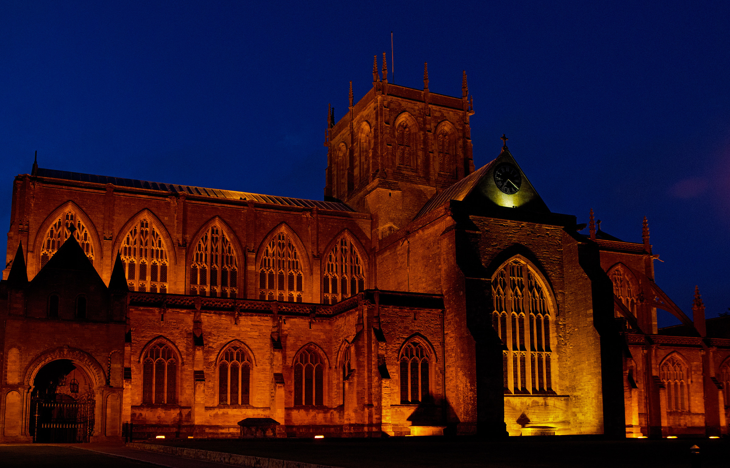 Sherborne Abbey, Dusk