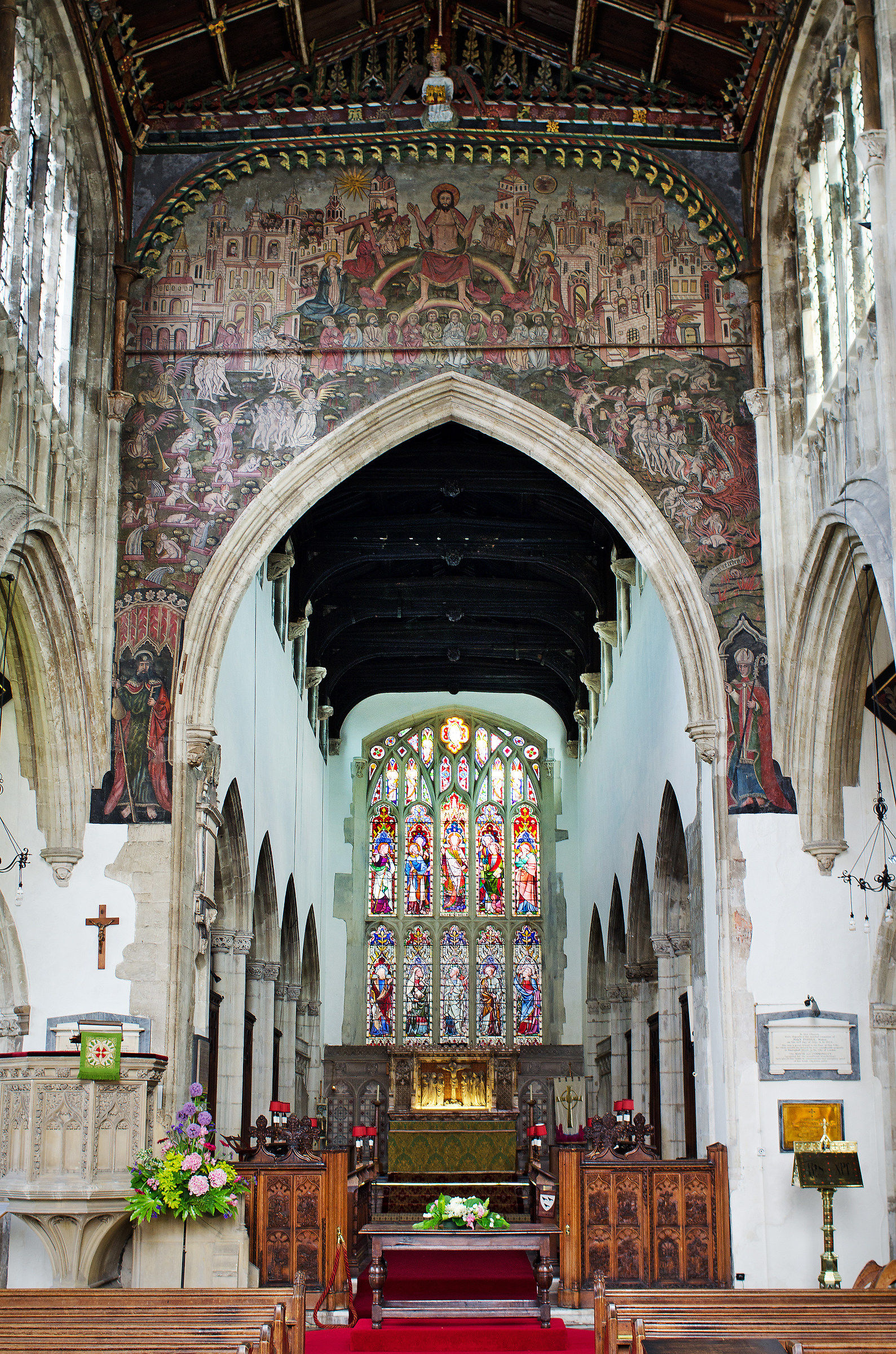 Faded Medieval Paintings & Altar