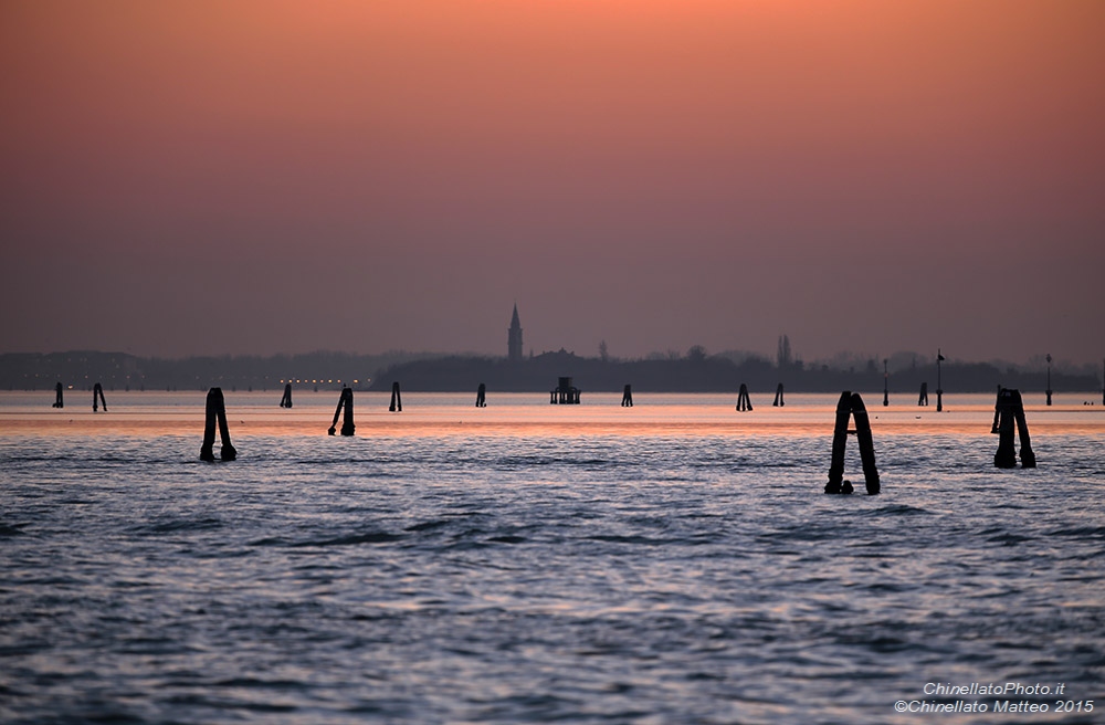 Sunset in the lagoon