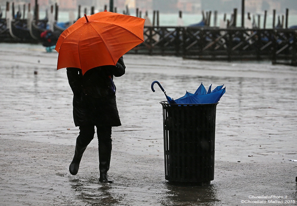 Rain and high water in Venice