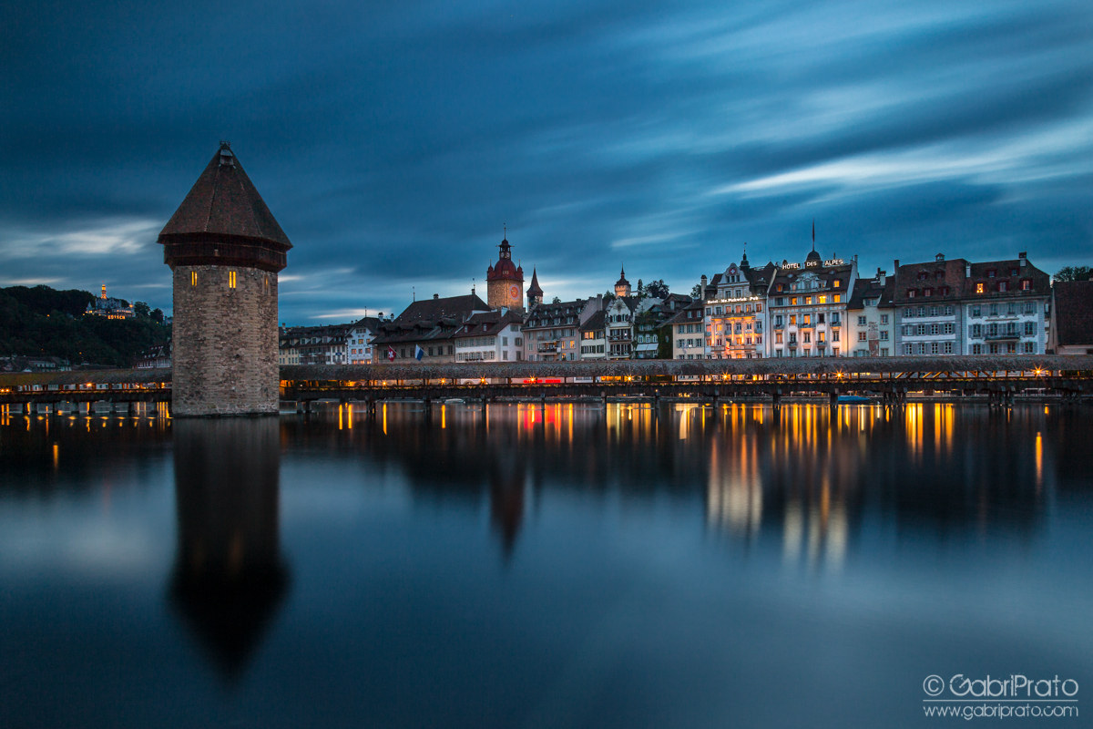Lights of the evening in Lucerne