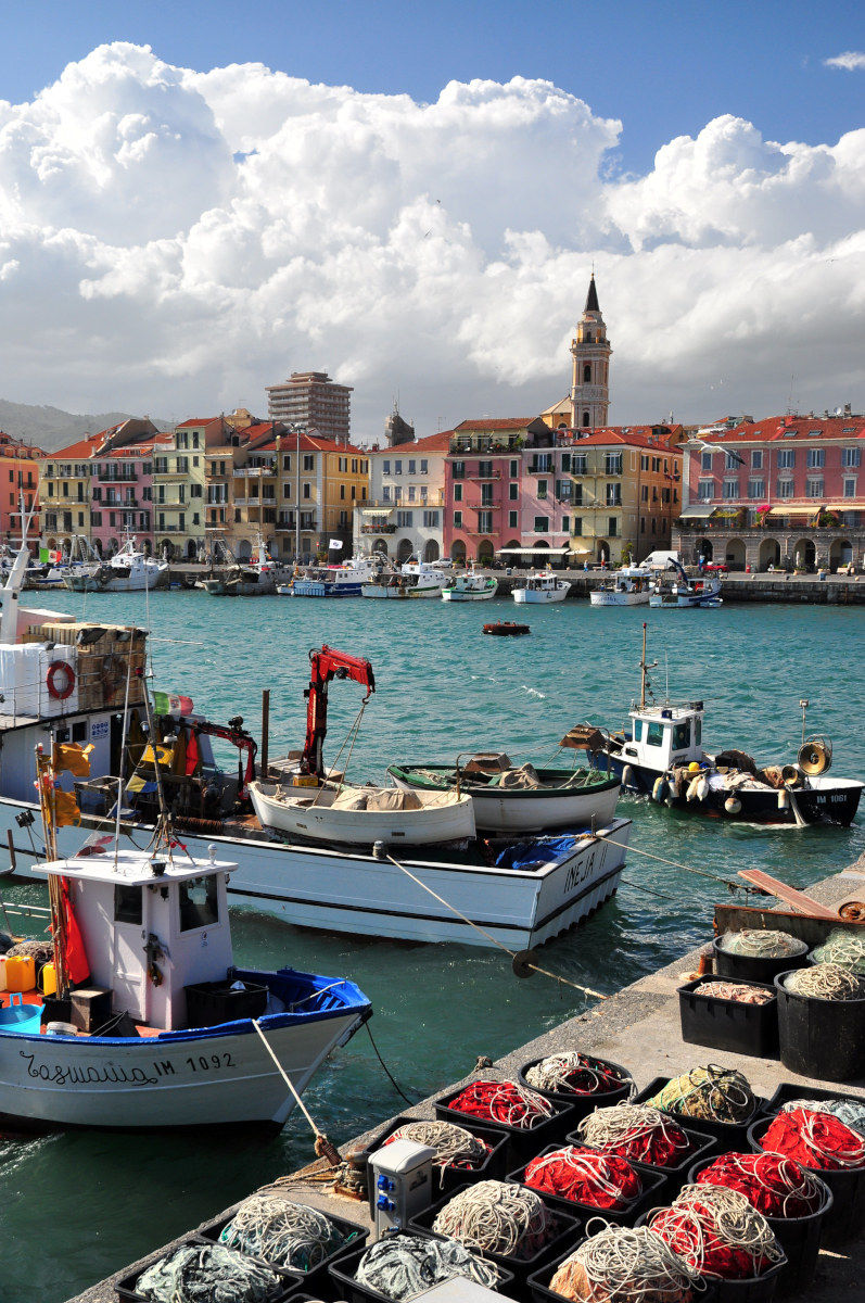 Nel porto di Imperia-Oneglia.