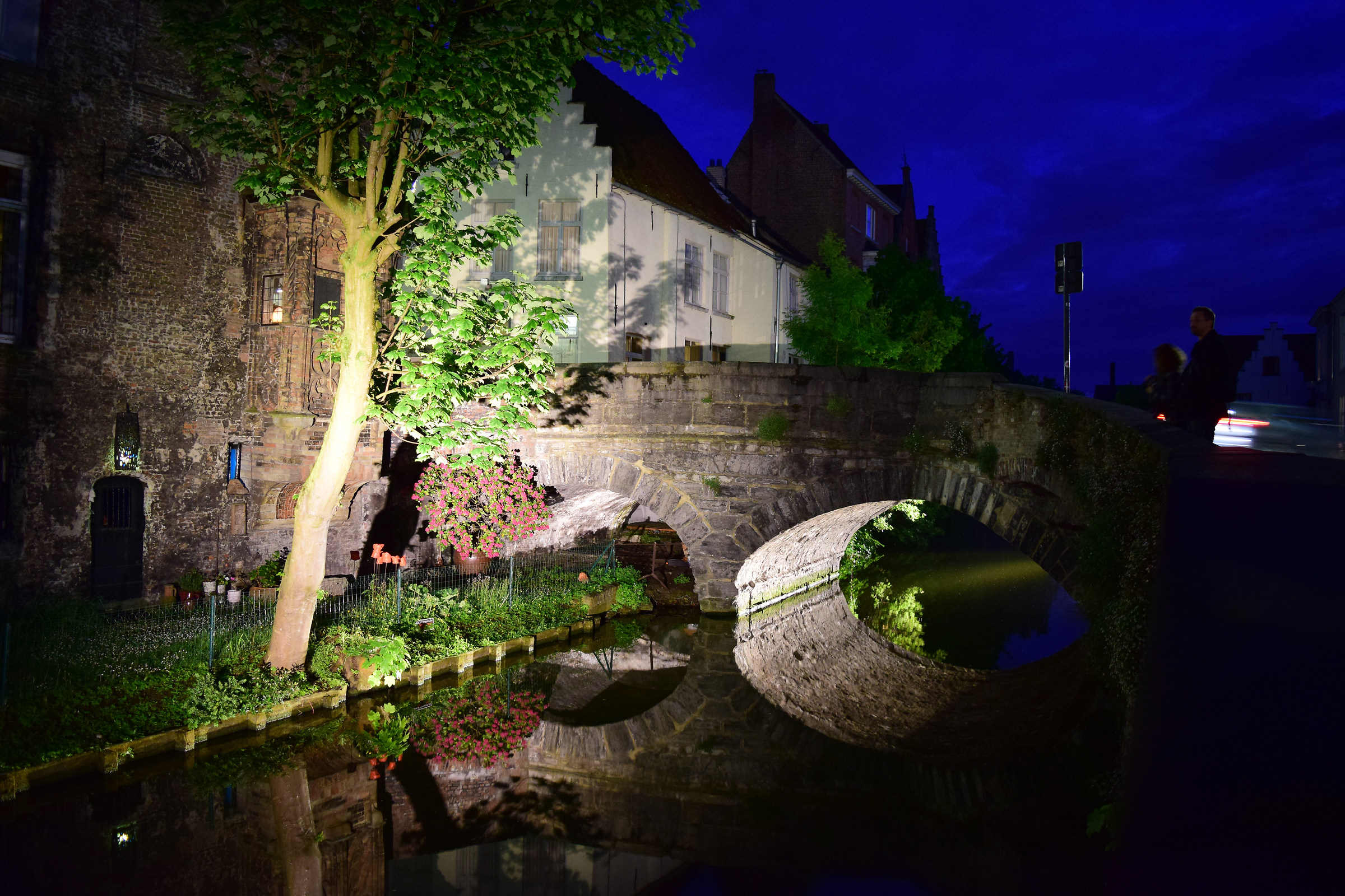 incantevole Bruges notturna