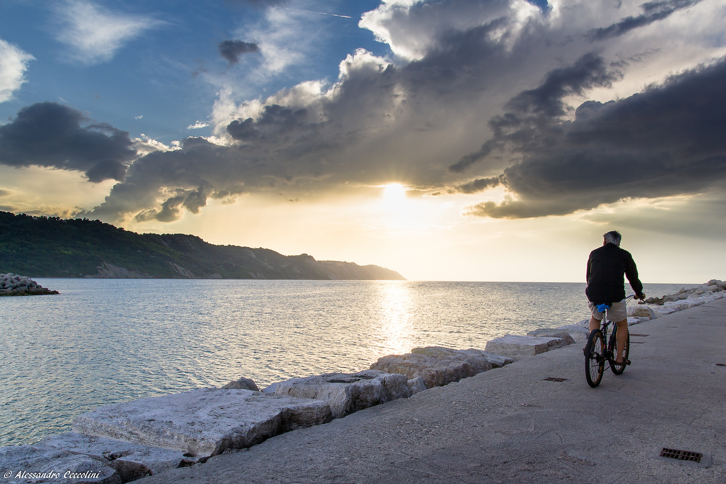 Tramonto in bici
