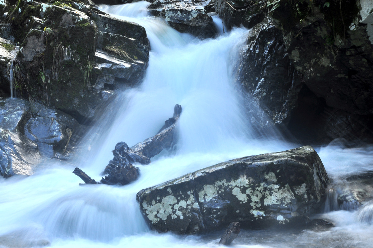 Waterfall in the woods of Mendatica (Imperia)